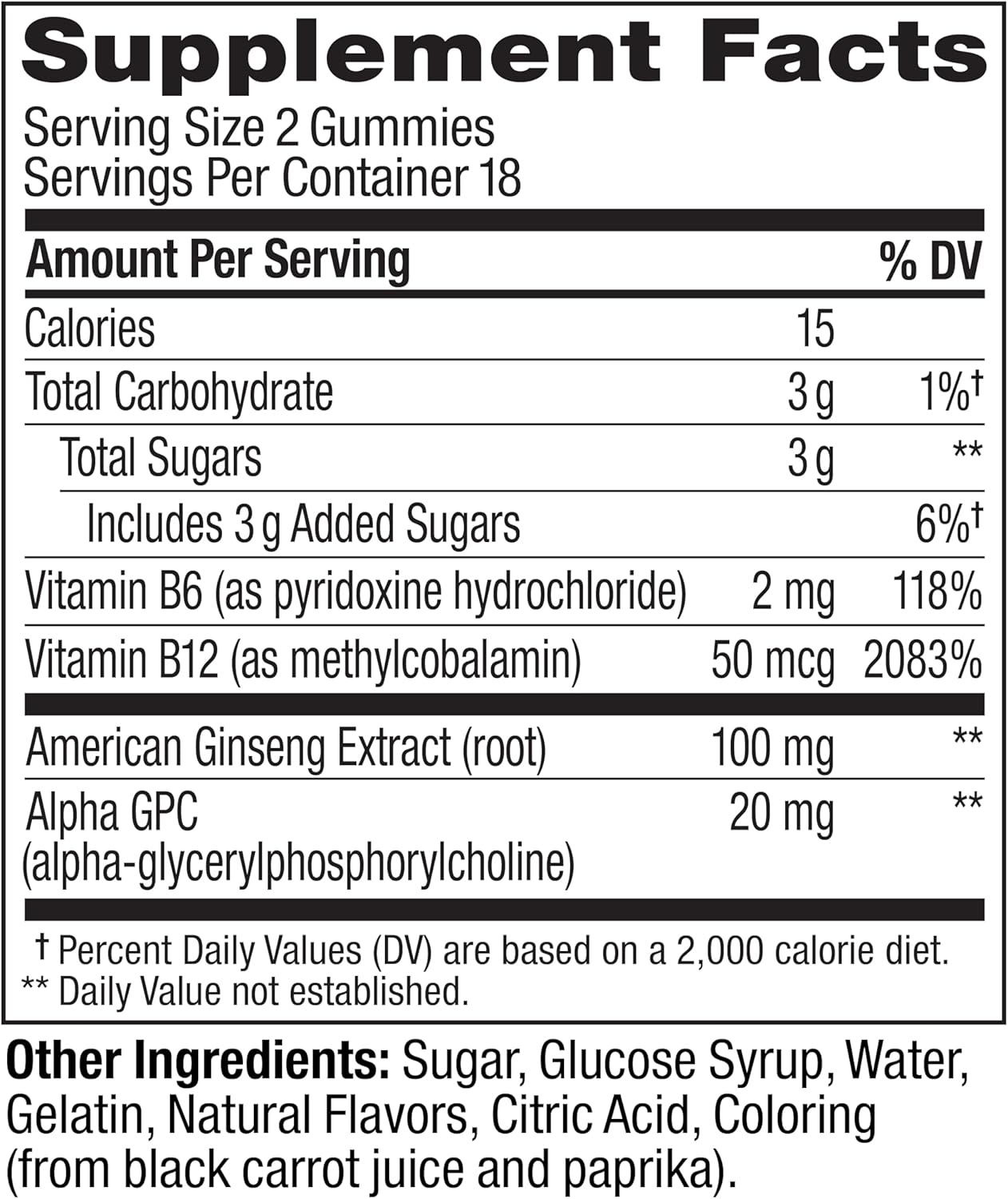 Provides detailed nutritional facts and supplement information to help customers understand the product's contents and dosage.