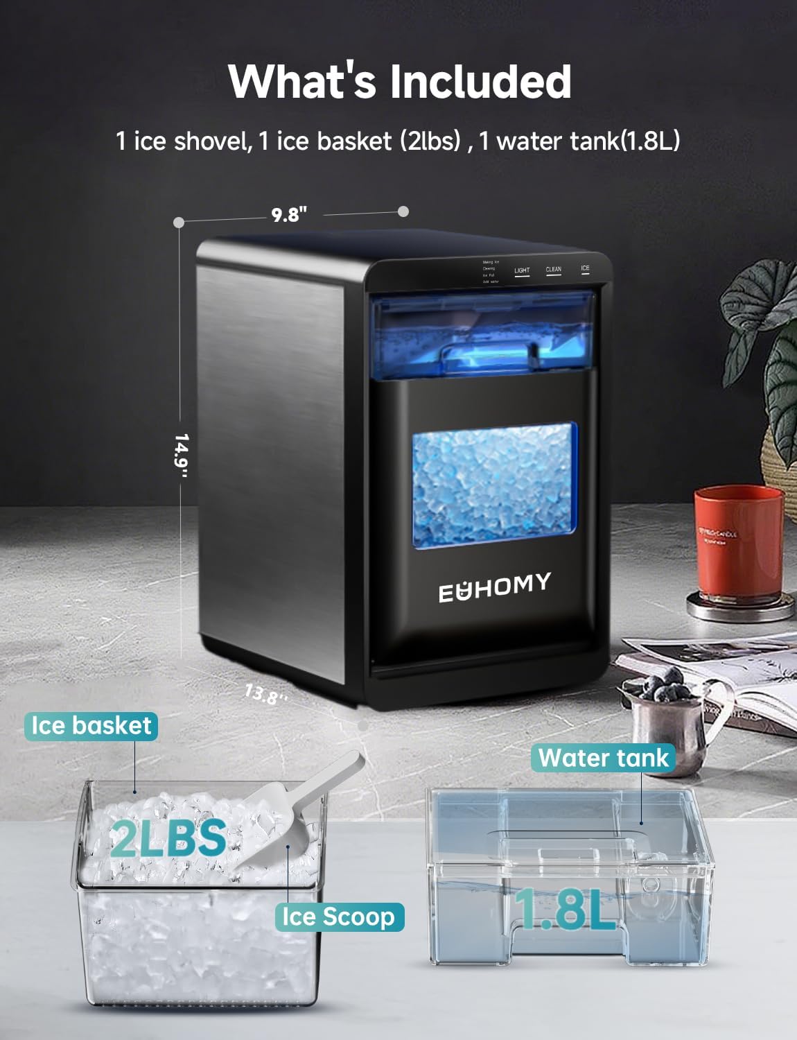 Secondary Images for EUHOMY Nugget Ice Maker Countertop