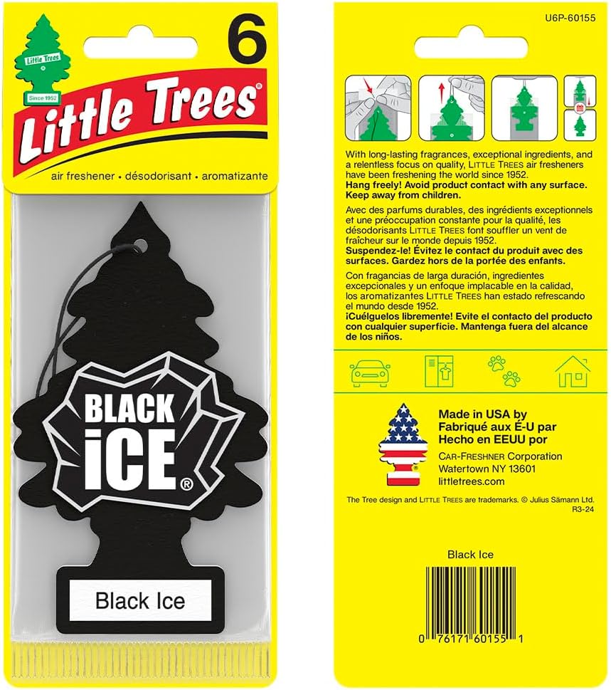 Highlights the product's long-lasting air freshening capability for cars and other spaces.