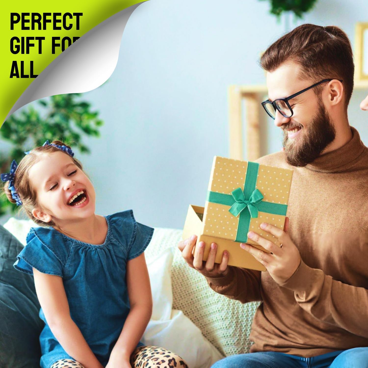 Promotes the product as an ideal gift for any occasion, appealing to shoppers looking for versatile presents. Shows the product being enjoyed in a real-life family setting, emphasizing its ability…