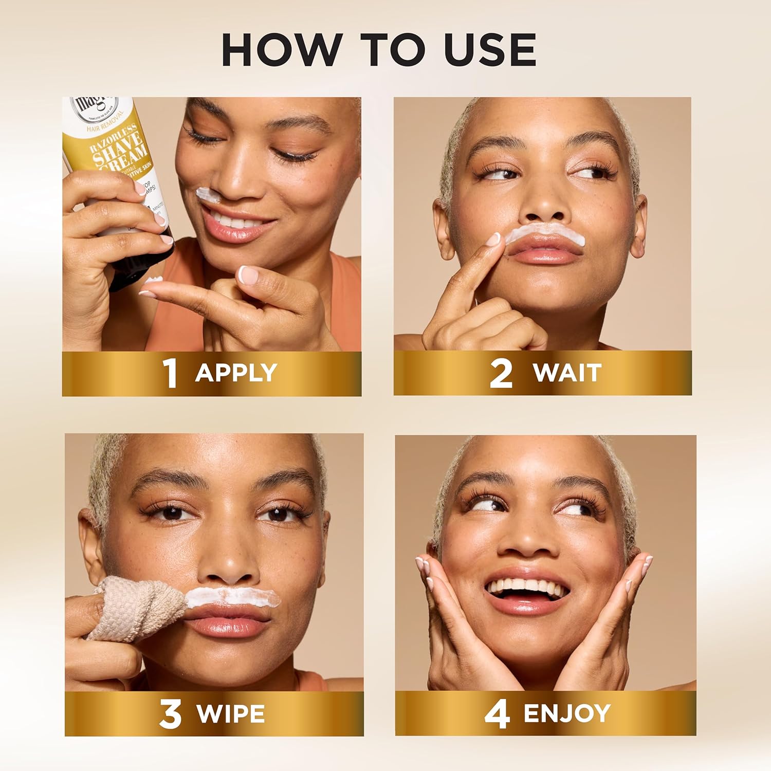 Demonstrates the step-by-step process of applying and using the product, making it easy for customers to understand how to use it correctly.