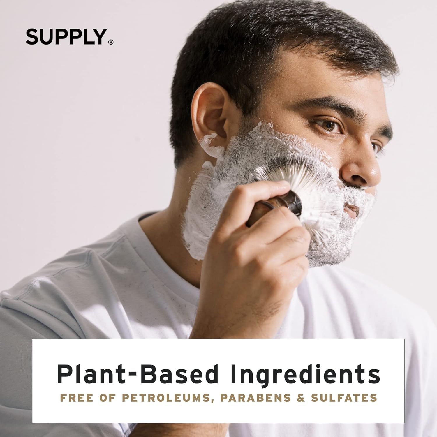 Highlights the product's use of natural, plant-based ingredients and absence of harsh chemicals to appeal to health-conscious consumers.