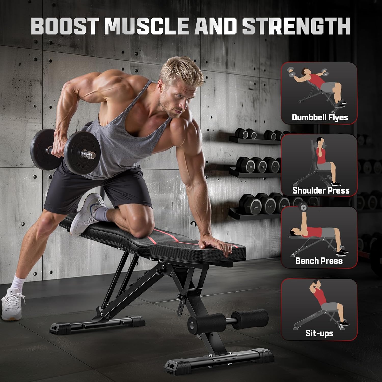 Shows the different workouts that can be done with the product. 

Condensed: Exercise Applications