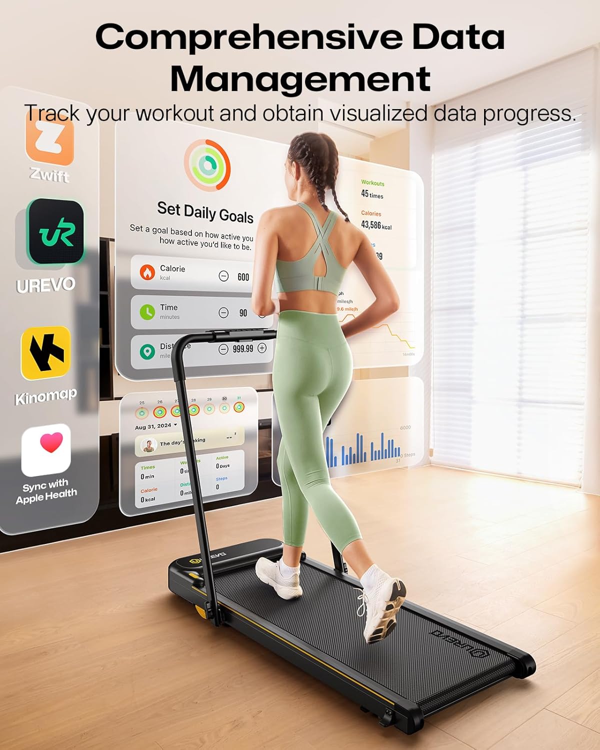 Secondary Images for UREVO Strol 2E Smart 2-in-1 Folding Treadmill