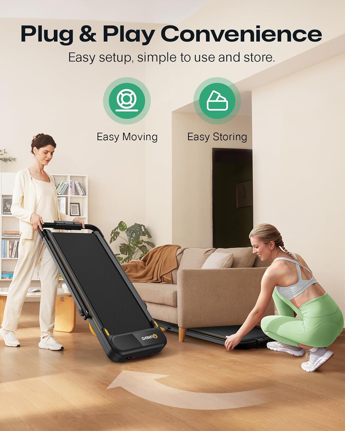 Demonstrates the simplicity of setting up, using, and storing the product, emphasizing its convenience for everyday use. Highlights the product's user-friendly nature, focusing on its ease of setup…