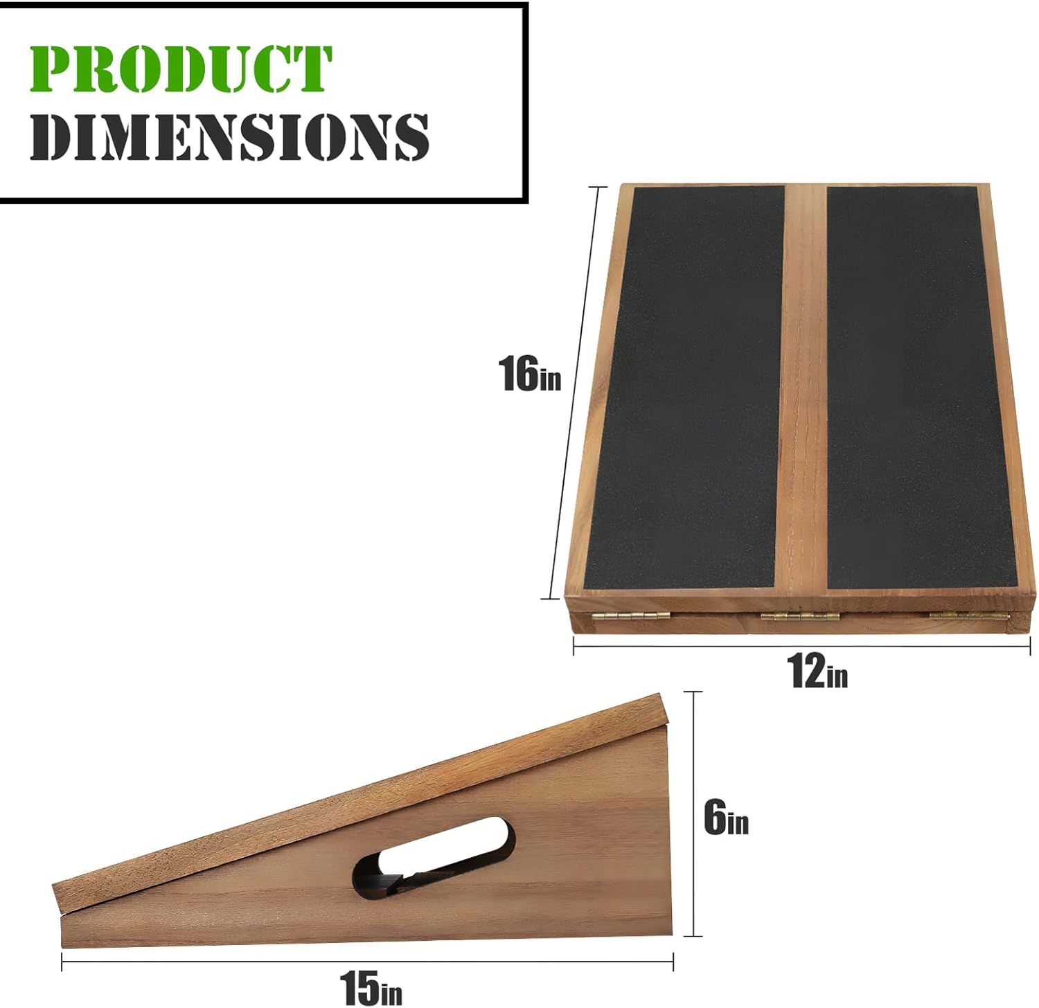 Provides exact measurements of the product to help customers understand its size and fit.