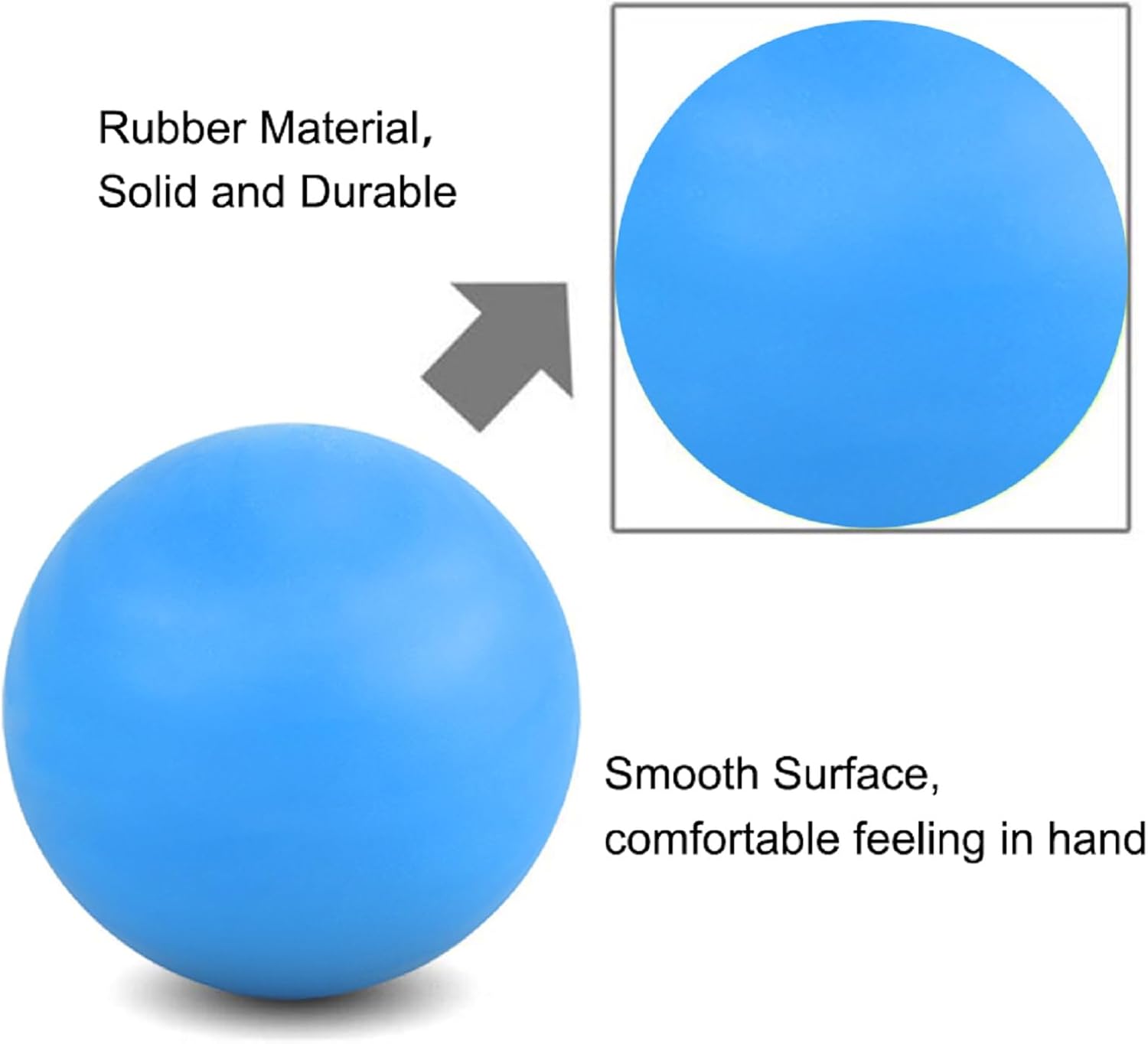 Highlights the product's durable rubber construction and smooth, comfortable surface to reassure customers about its quality and feel.