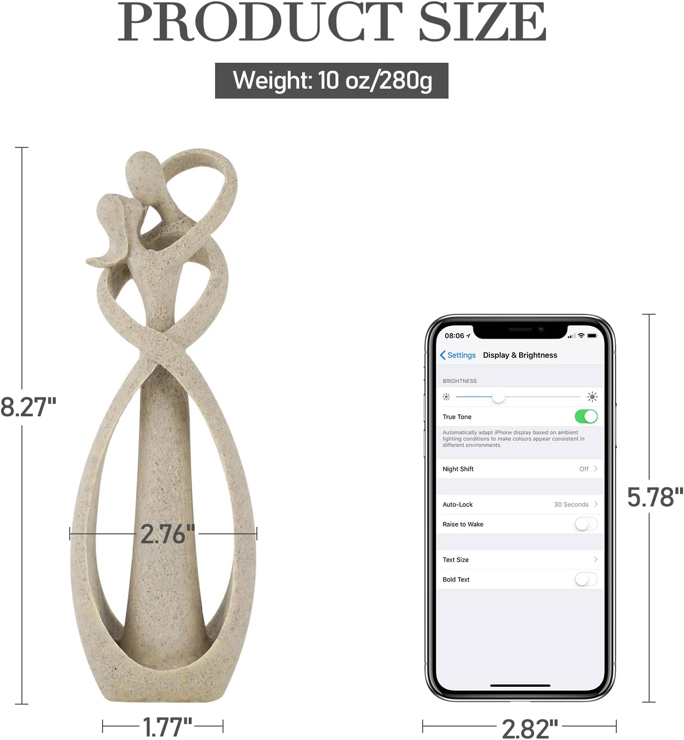 Provides exact measurements and weight of the product to help customers understand its physical size and scale.