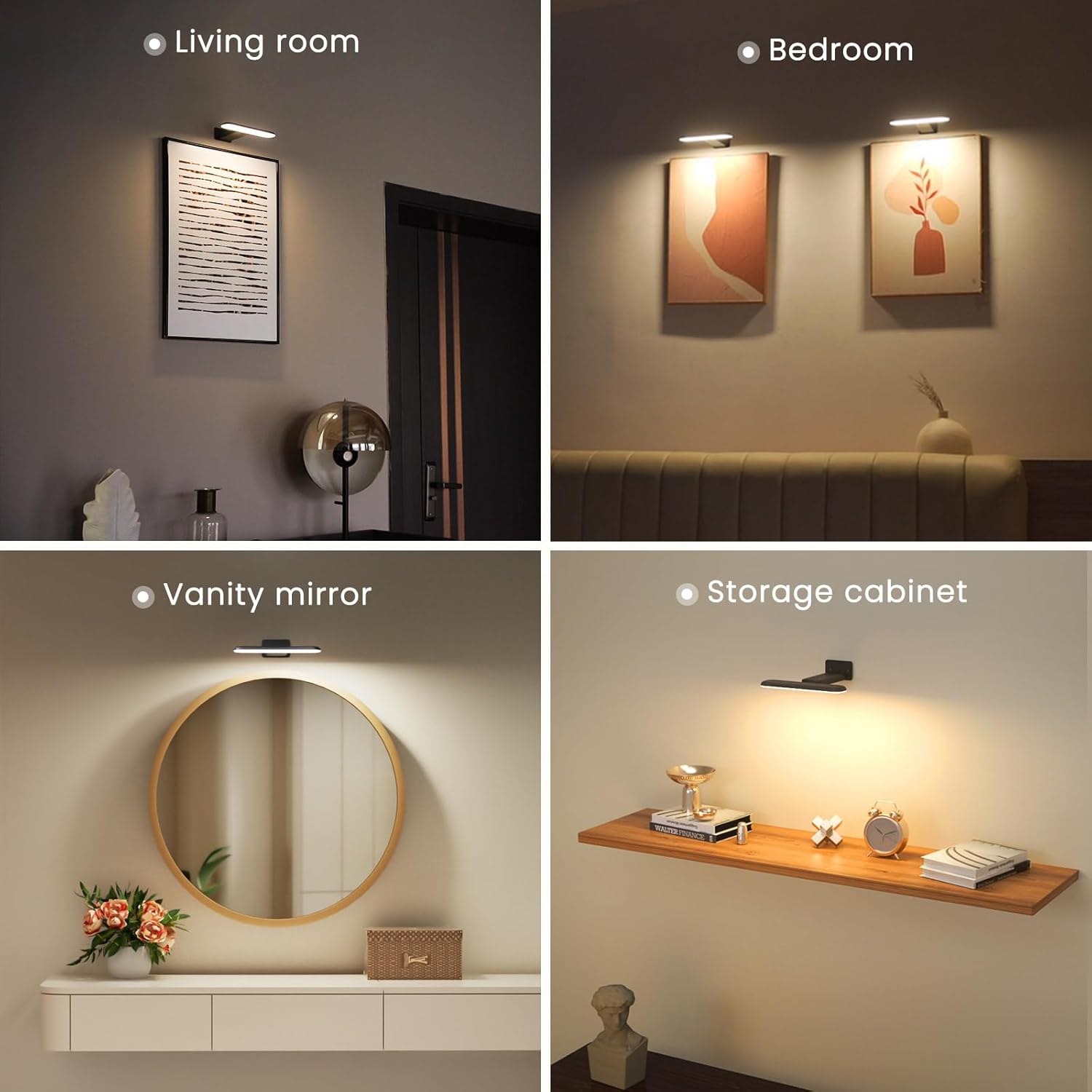 Demonstrates the product's versatility by showing how it can be used in different rooms and settings throughout the home.