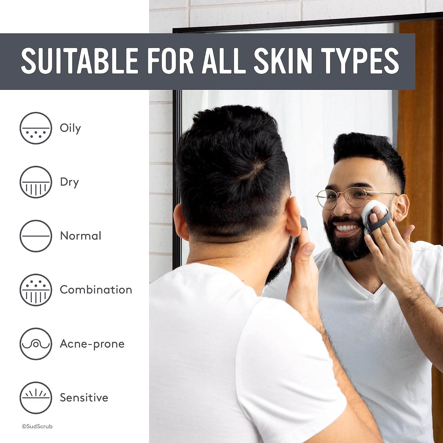 Emphasizes that the product is suitable for all skin types, reassuring potential customers that it will work for them regardless of their specific skin concerns.