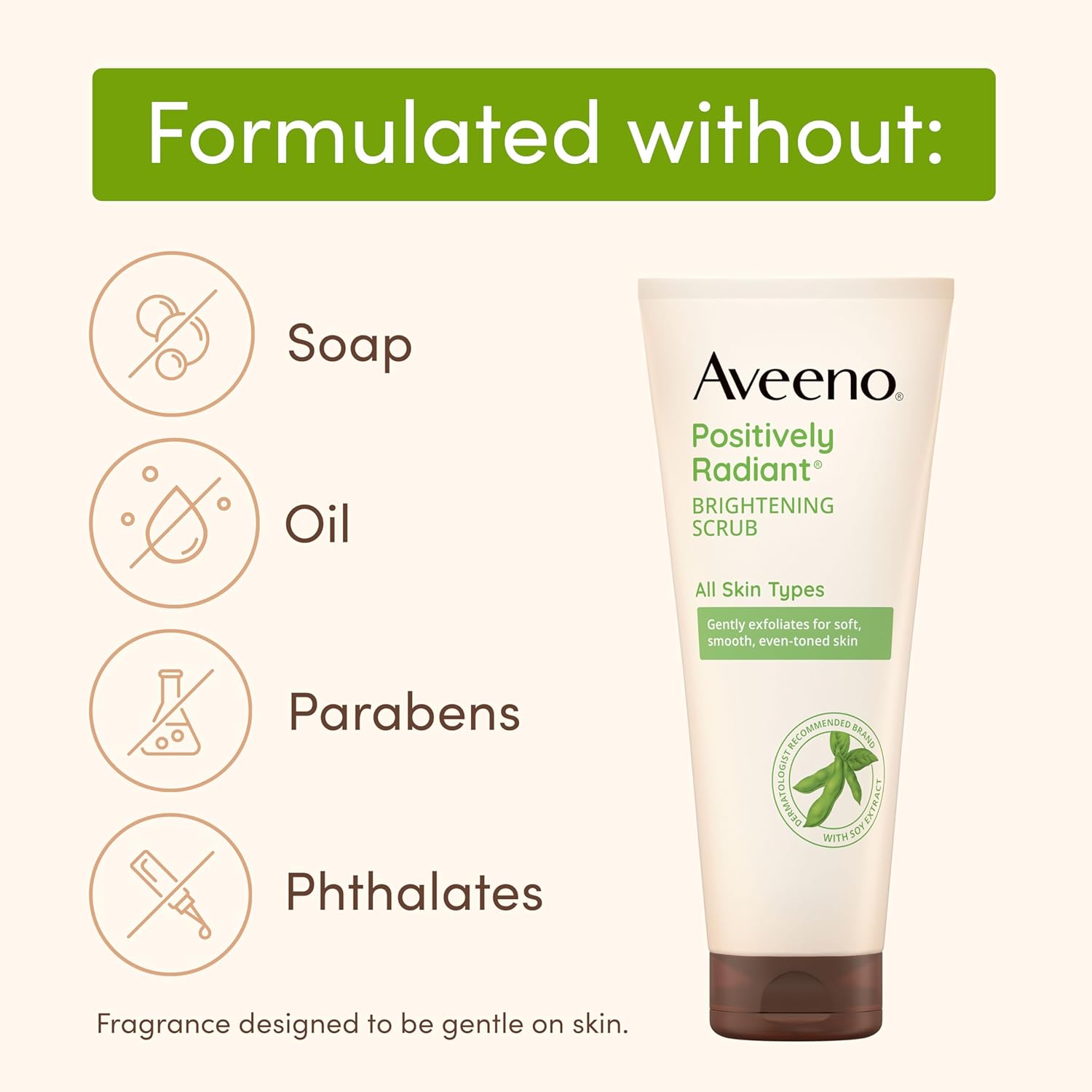 Secondary Images for Aveeno Positively Radiant Brightening Face Scrub & Exfoliating Daily Face Wash