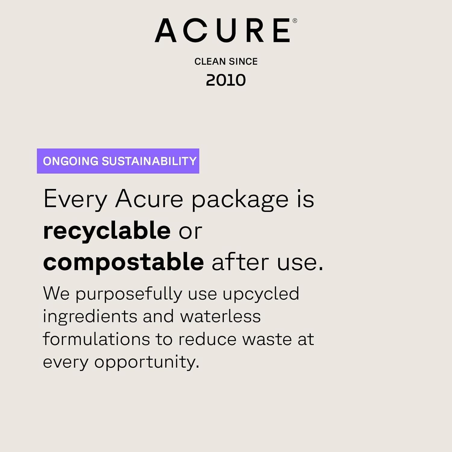Highlights the brand's commitment to sustainability through recyclable/compostable packaging and waste-reducing formulations. Establishes the brand's longevity and commitment to clean beauty since…