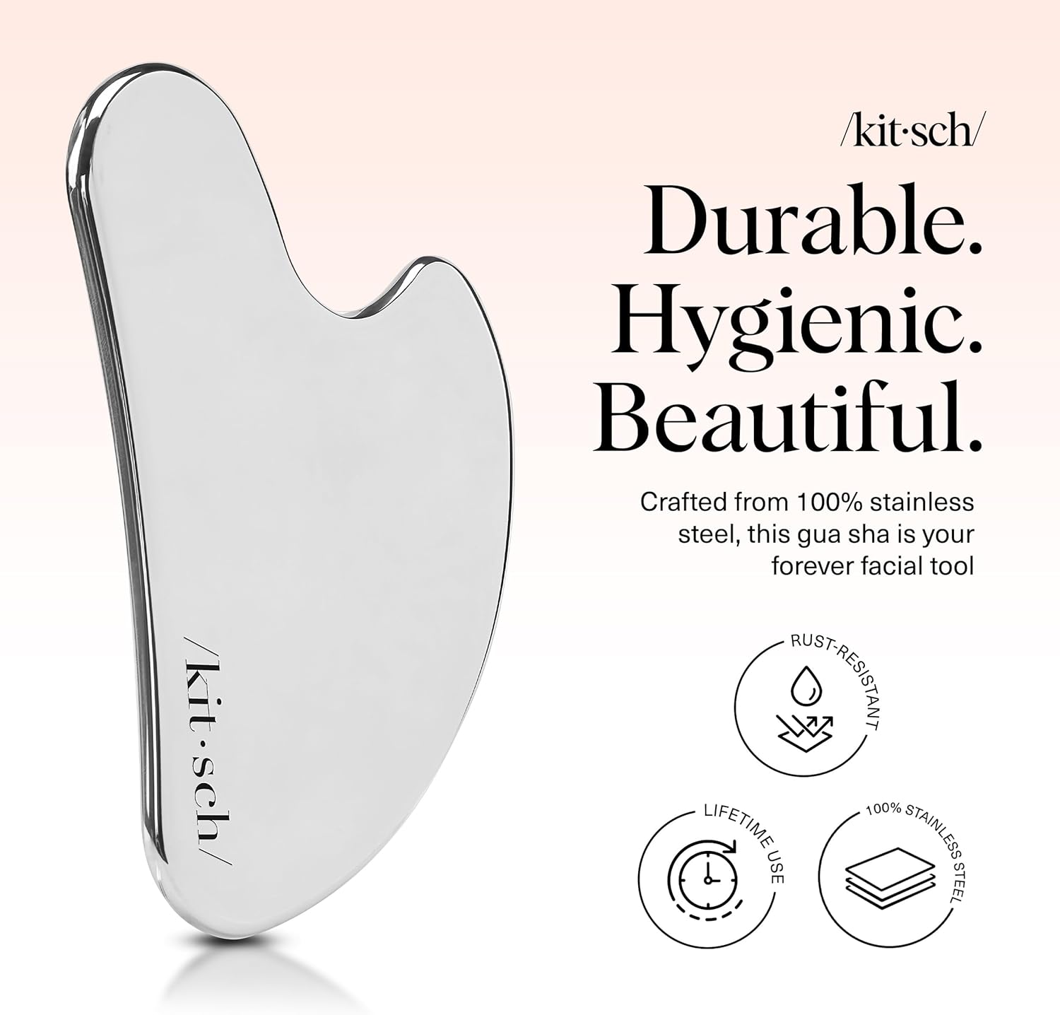 Secondary Images for Kitsch Stainless Steel Gua Sha Facial Tools