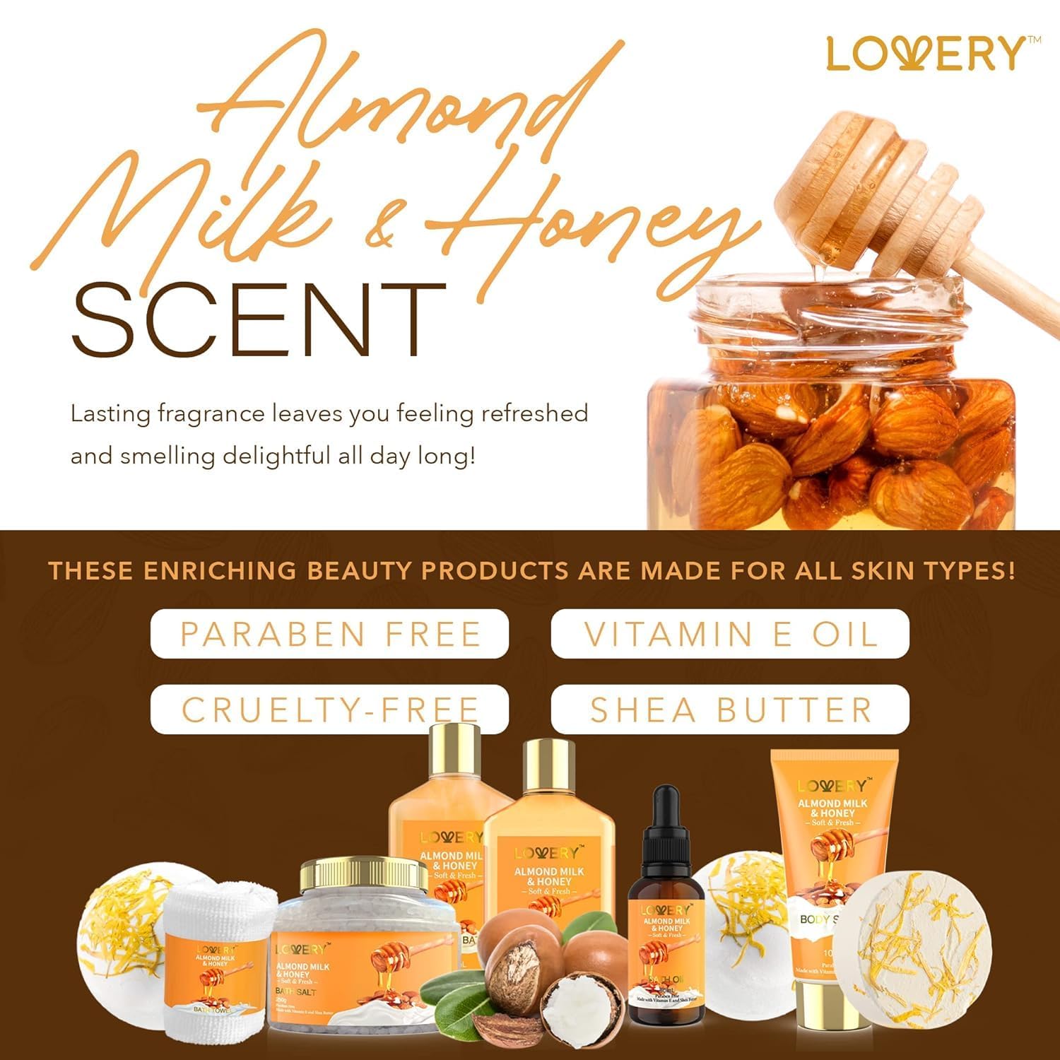 Highlights multiple benefits of the product line, emphasizing natural ingredients and suitability for all skin types. Emphasizes the unique and appealing scent of the product line to attract…