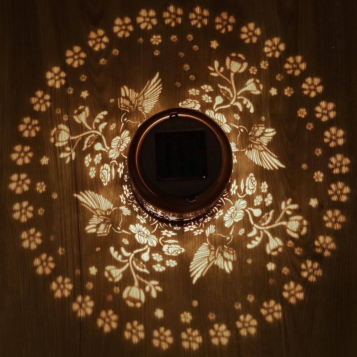 Showcases the product's ability to project a beautiful floral pattern, creating an enchanting ambiance.