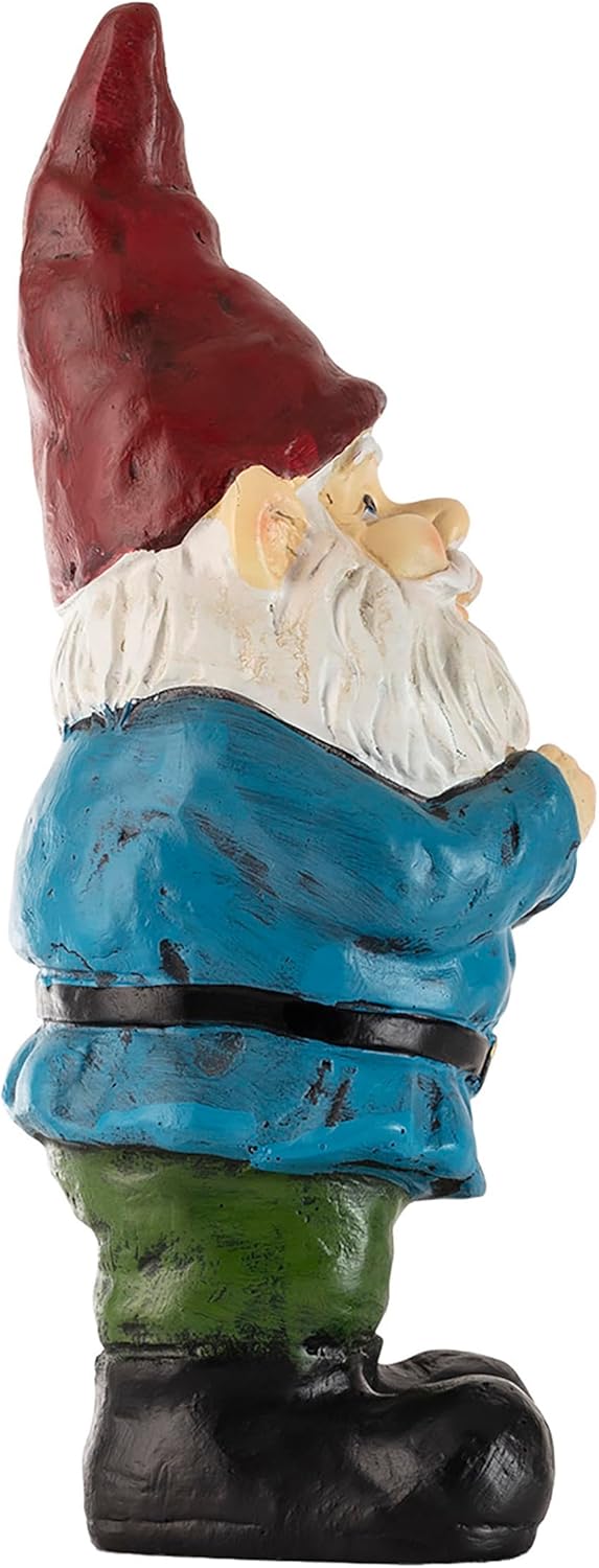 Shows the product as a decorative garden gnome to appeal to customers looking for whimsical outdoor decor.