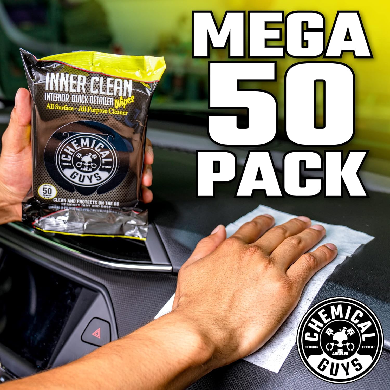 Secondary Images for Chemical Guys InnerClean Interior Quick Detailer & Protectant Wipes