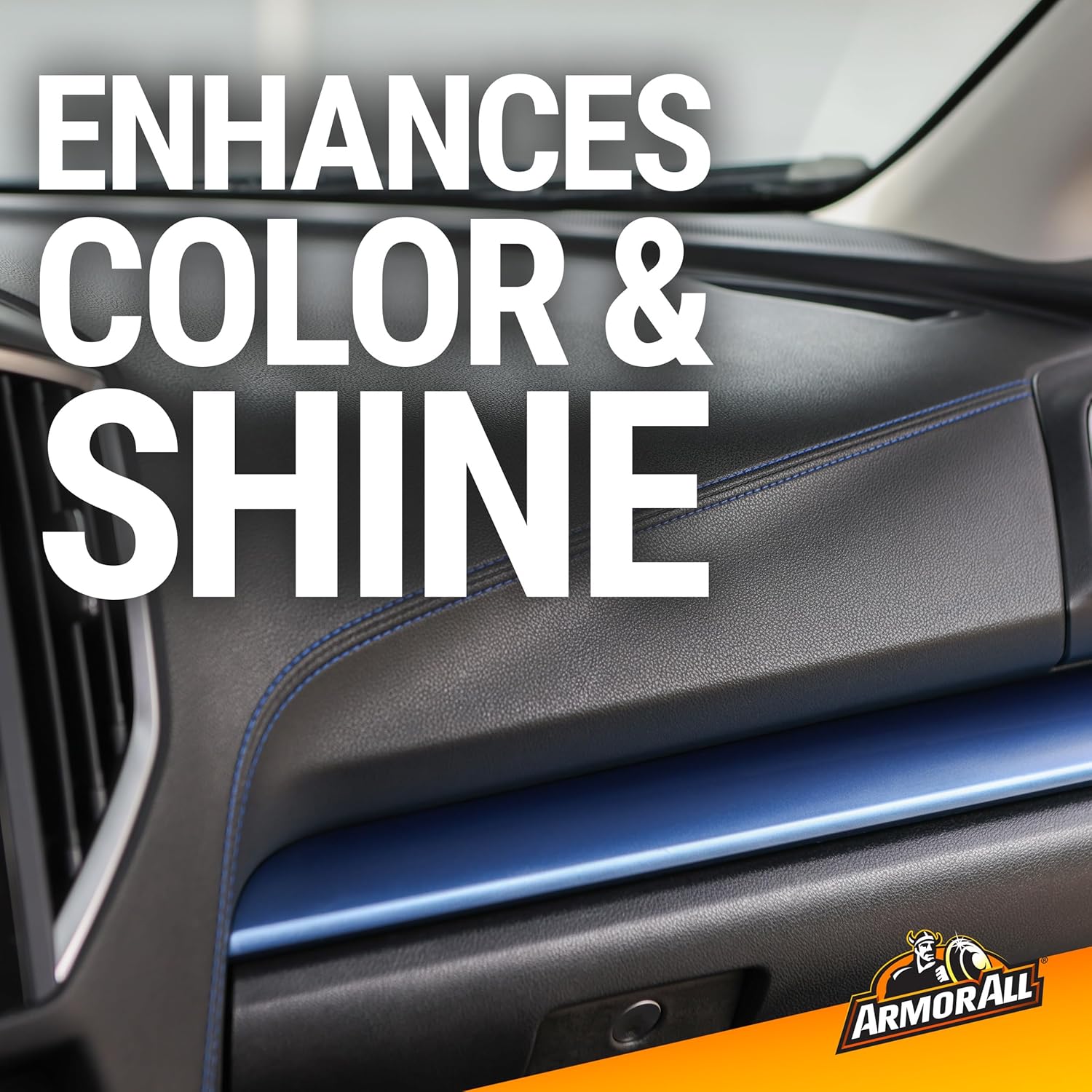 Highlights the product's ability to enhance the color and shine of car interiors, demonstrating its effectiveness in improving the appearance of vehicle…