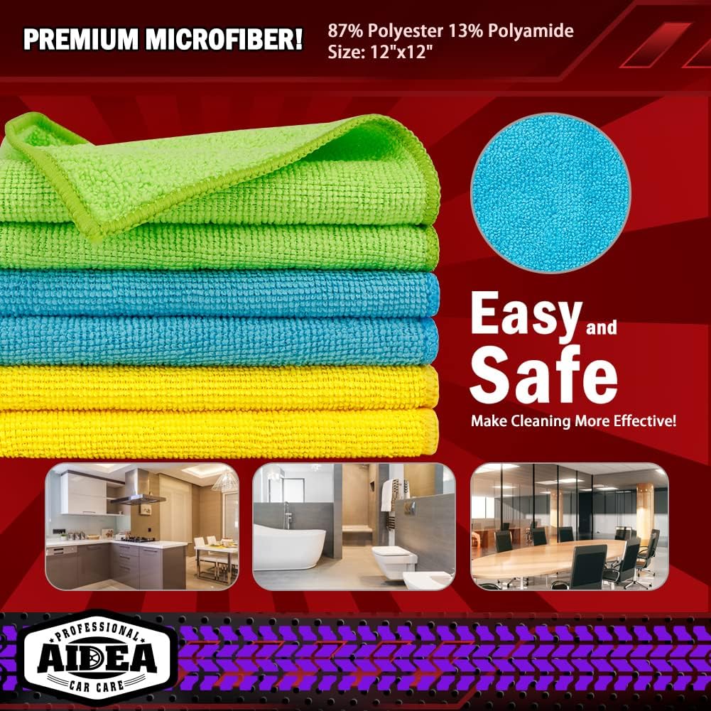 Secondary Images for AIDEA Microfiber Cleaning Cloth 20PK