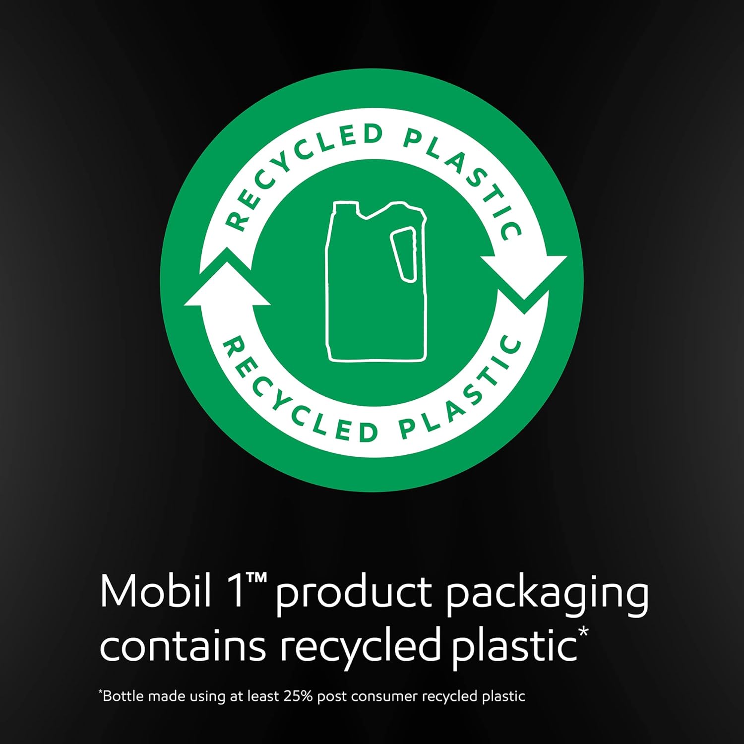 Highlights the eco-friendly aspect of the product packaging, emphasizing the use of recycled plastic to appeal to environmentally conscious consumers.