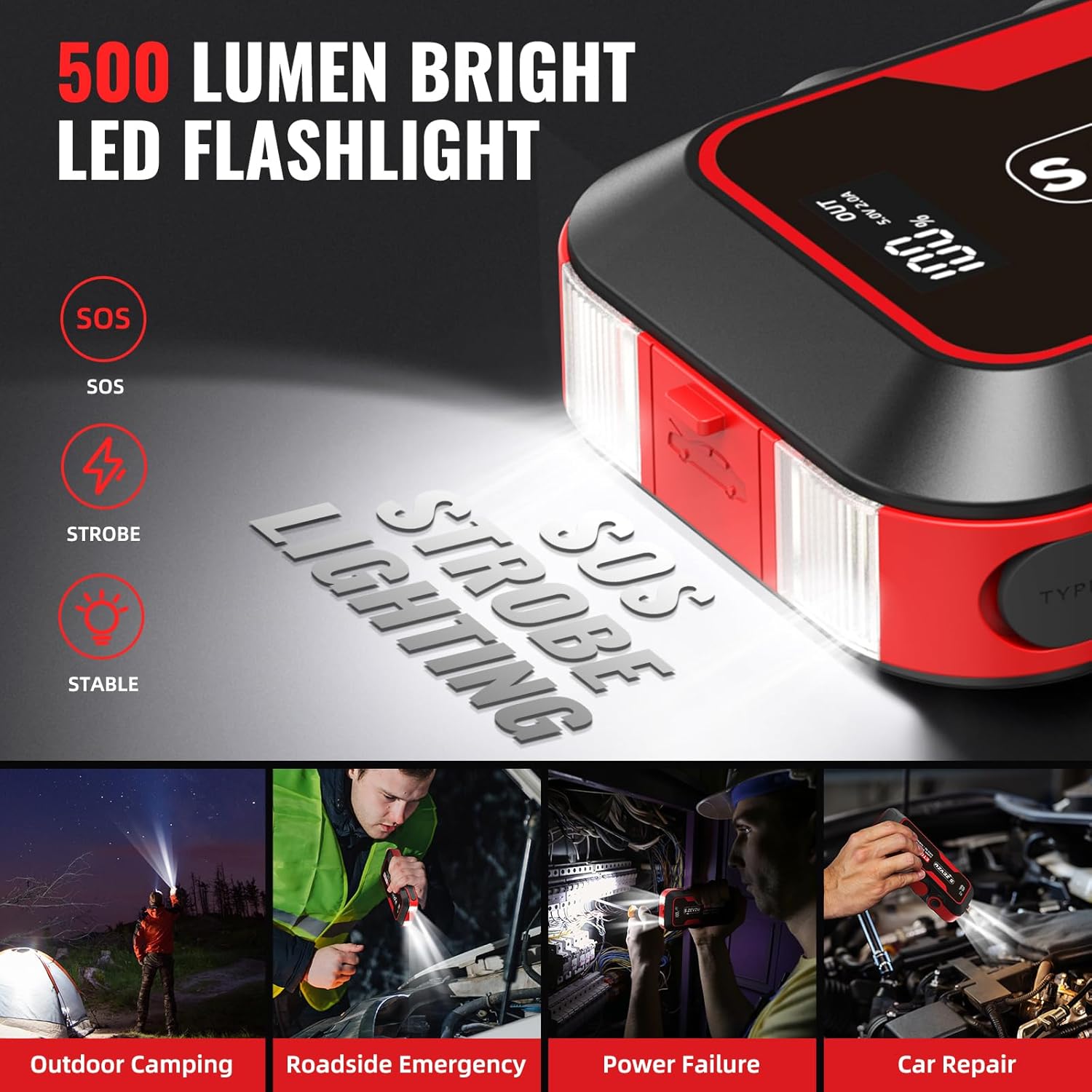 Showcases the flashlight's high lumen output and multiple lighting modes, while demonstrating its versatility for various applications. Illustrates the…