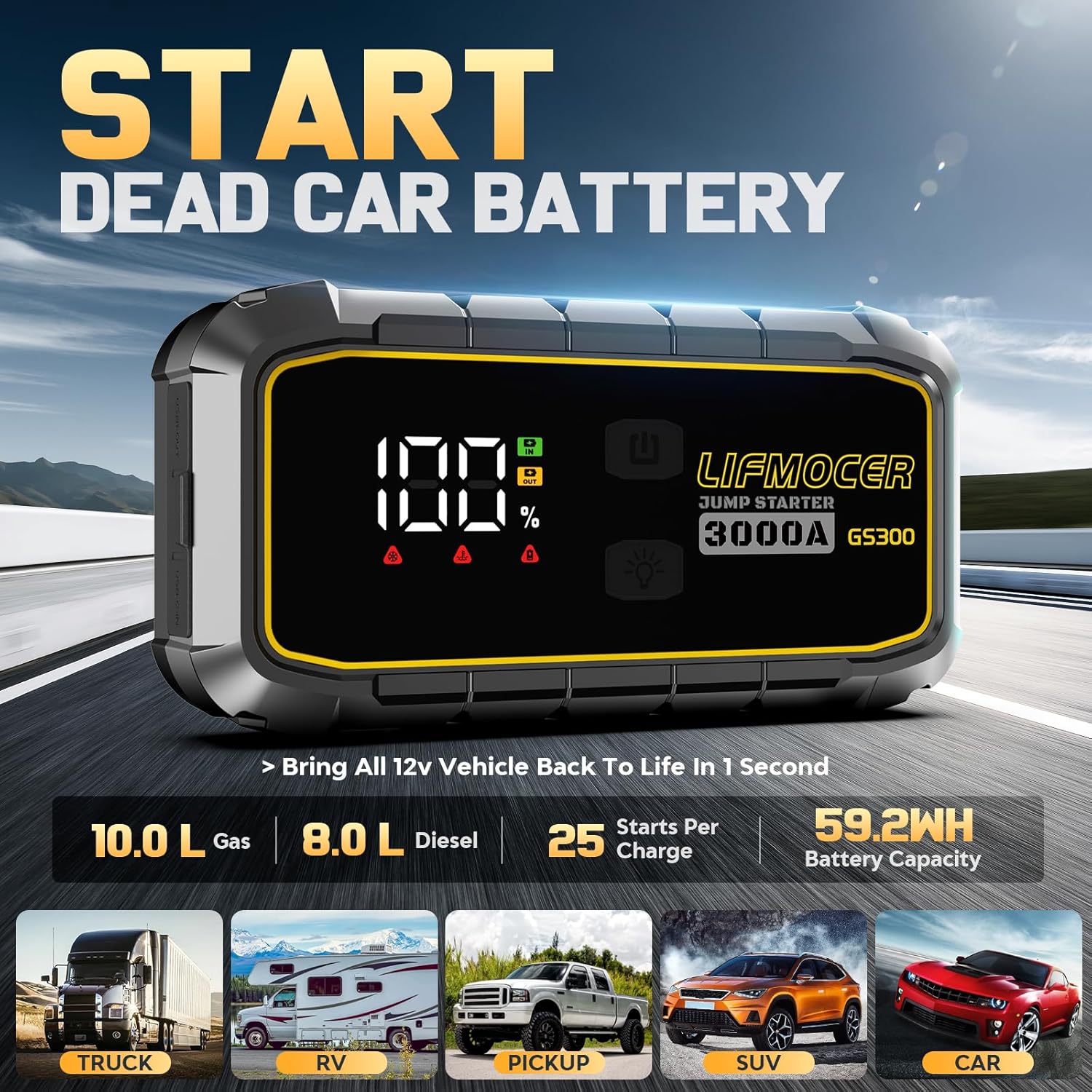 Secondary Images for GS300 Jump Starter
