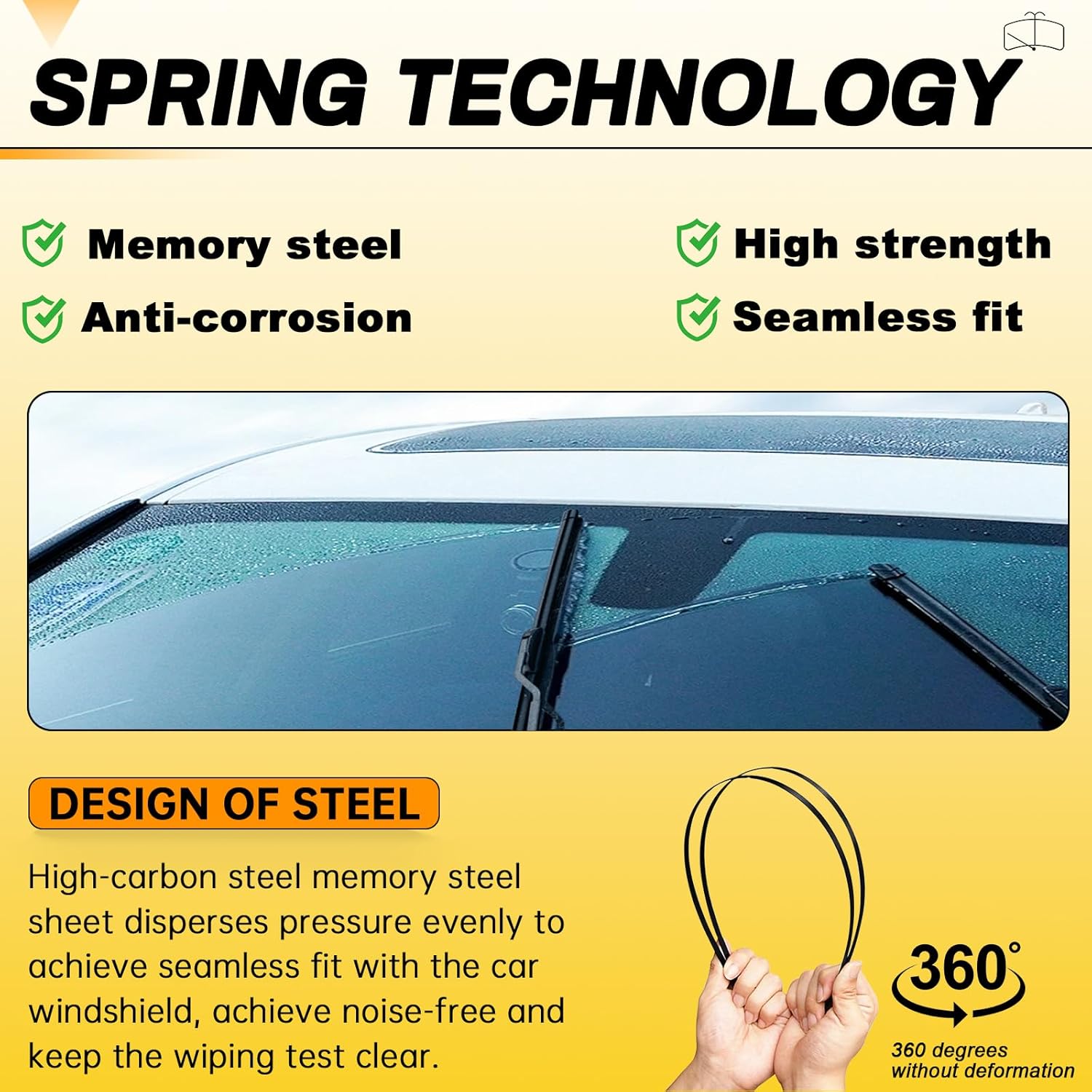 Secondary Images for AUTOBOO 26" and 18" Windshield Wipers Blades (Pack Of 2)