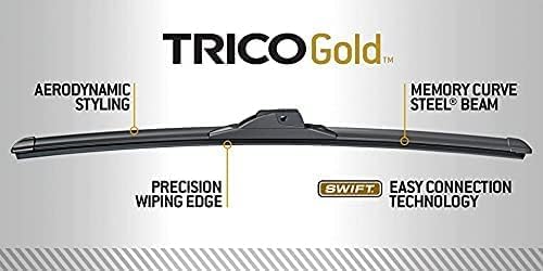 Highlights key design elements of the TRICO Gold wiper blade to demonstrate its advanced technology and performance benefits.
