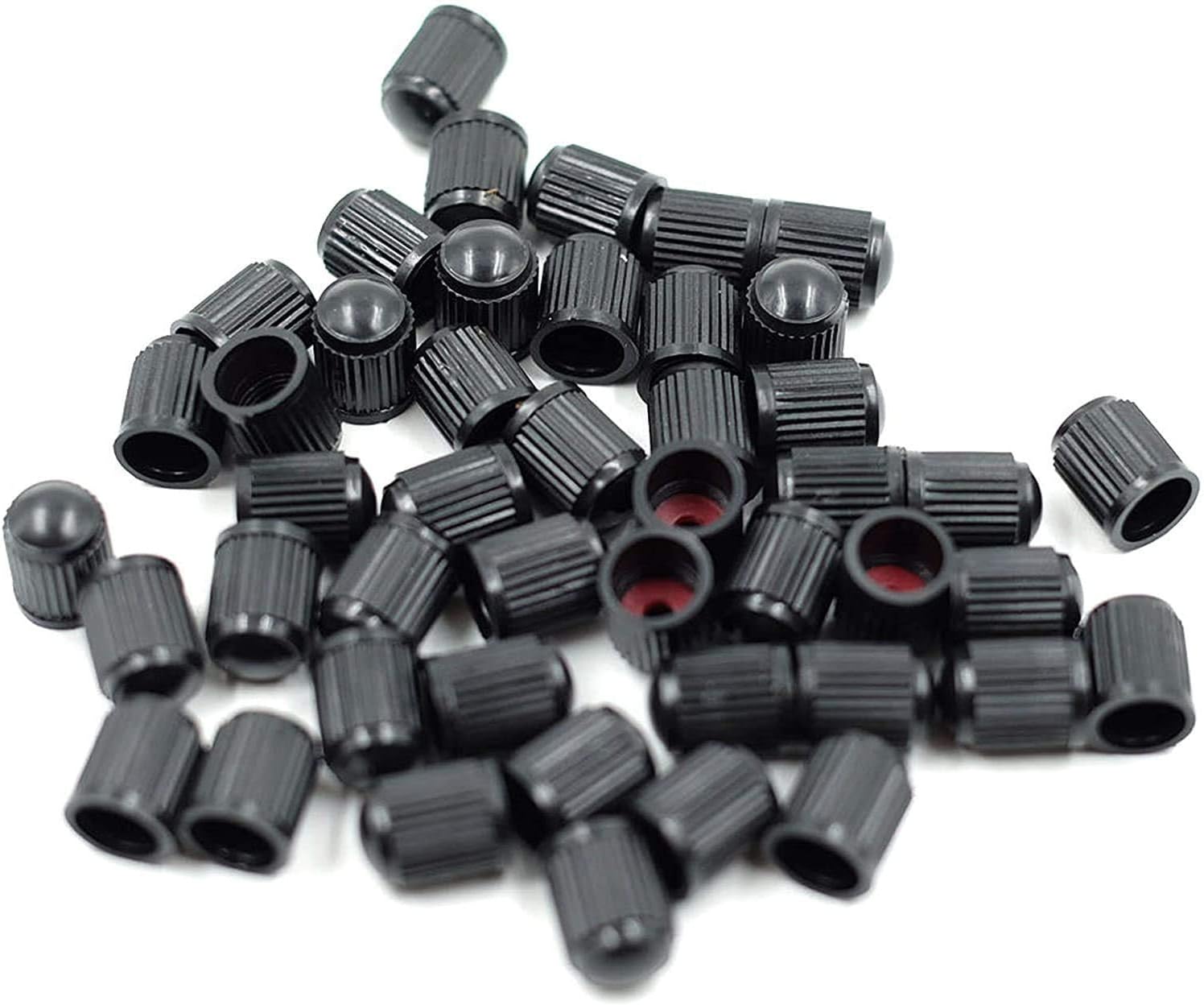 Shows the quantity and appearance of valve stem caps included in the package, allowing customers to see exactly what they'll receive.