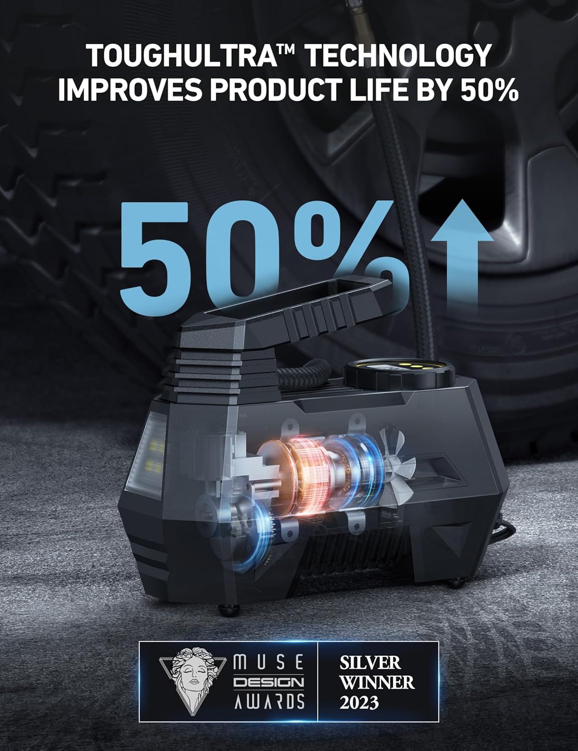 Secondary Images for AstroAI Tire Inflator Portable Air Compressor Air Pump for Car Tires-Car Accessories