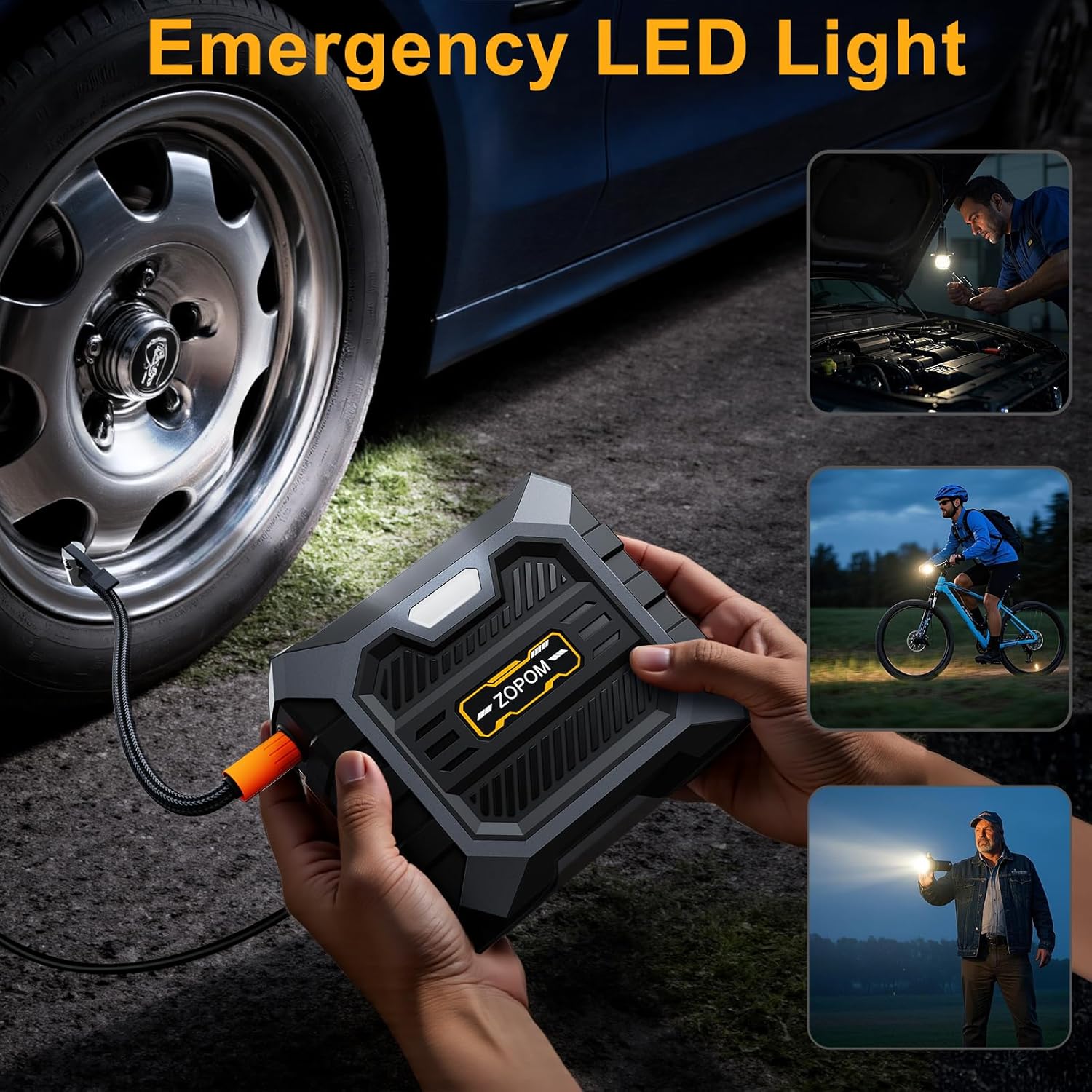 Secondary Images for Tire Inflator Portable Air Compressor DC 12V Portable Air Compressor with Digital…