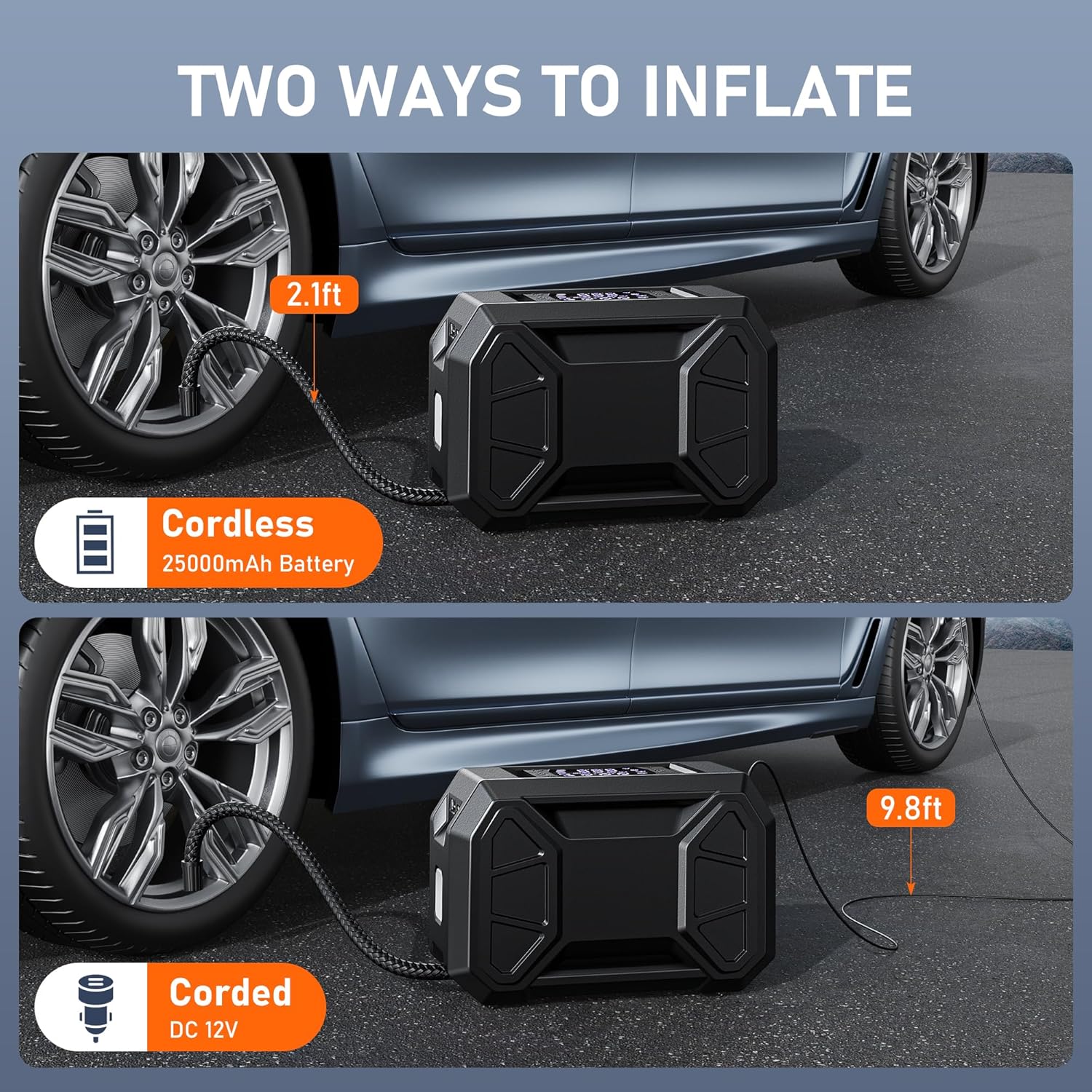 Secondary Images for Tire Inflator Portable Air Compressor