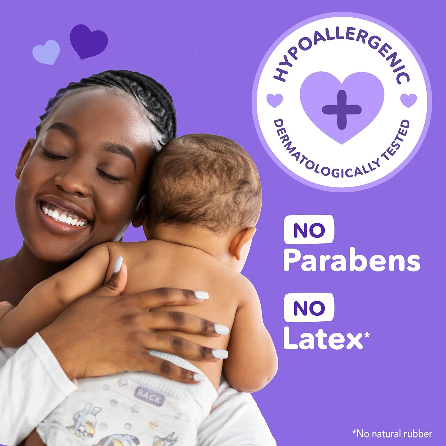 Reassures parents that the product is safe and gentle for babies with sensitive skin or allergies. Highlights that the product has been scientifically tested…