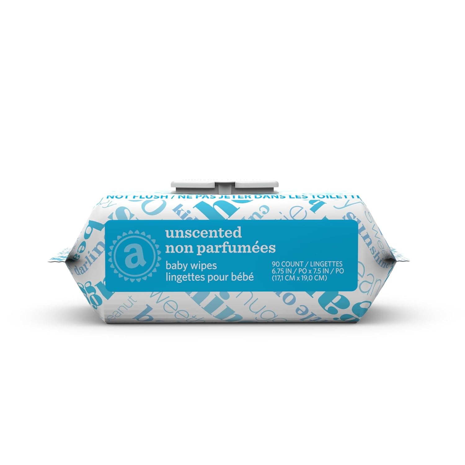 Highlights that the baby wipes are unscented, reassuring parents about the safety and gentleness for their baby's sensitive skin.