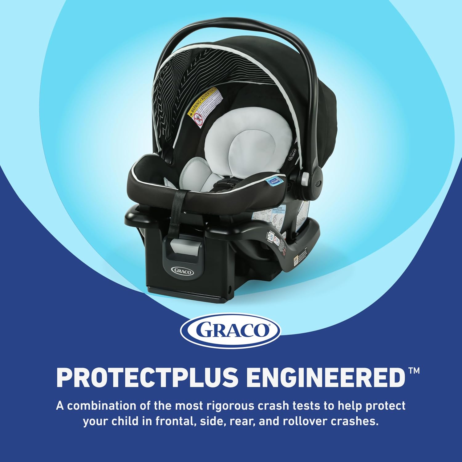 Highlights the car seat's advanced safety features to reassure parents about their child's protection in various crash scenarios. Emphasizes the unique ProtectPlus Engineered feature, showcasing the…