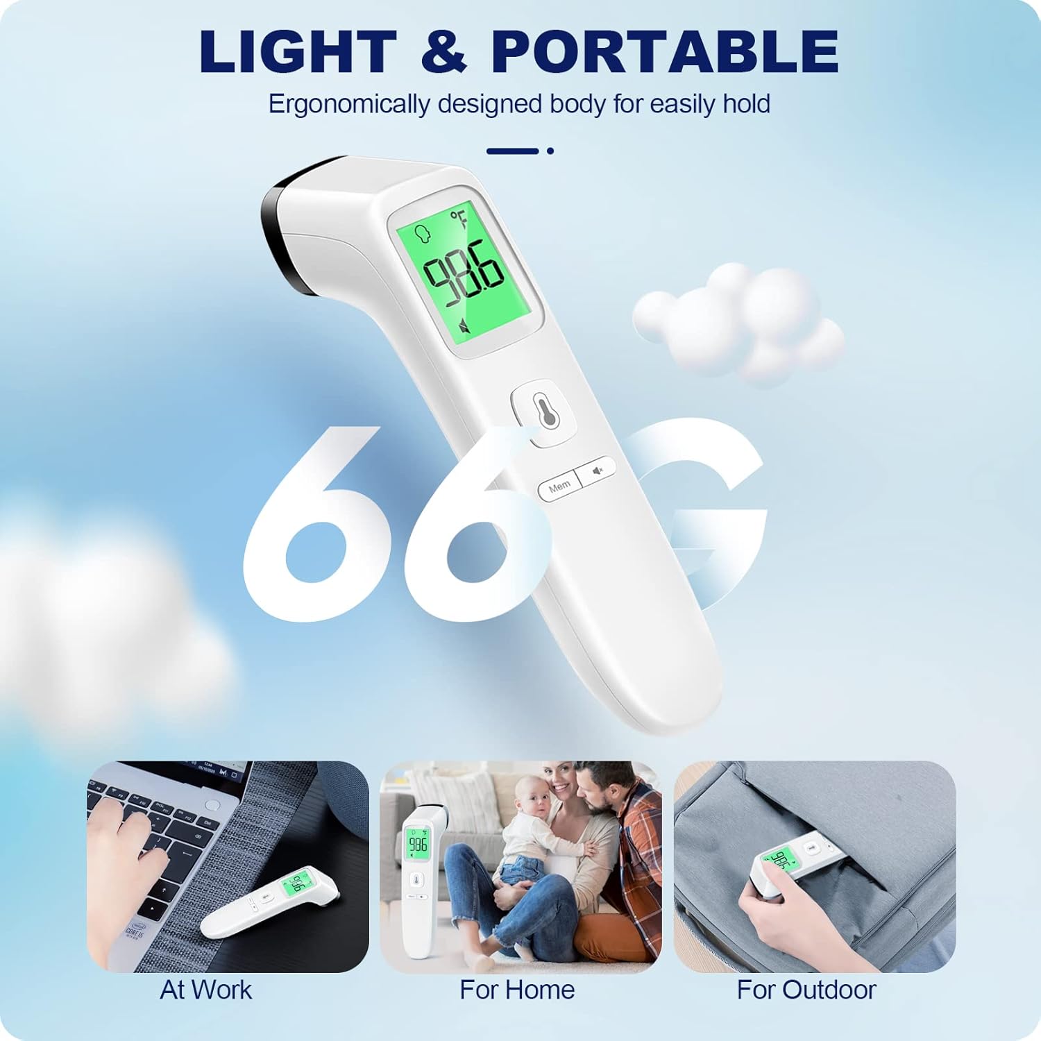 Highlights the product's lightweight and portable nature, emphasizing its ergonomic design for easy handling in various settings. Demonstrates the versatility of the product by showing its use in…