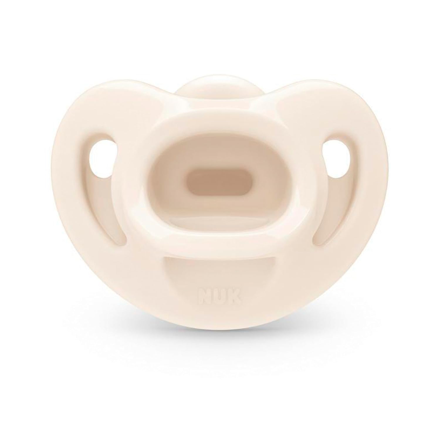 Shows the size and shape of the pacifier to help parents understand if it's suitable for their baby's age or mouth size.