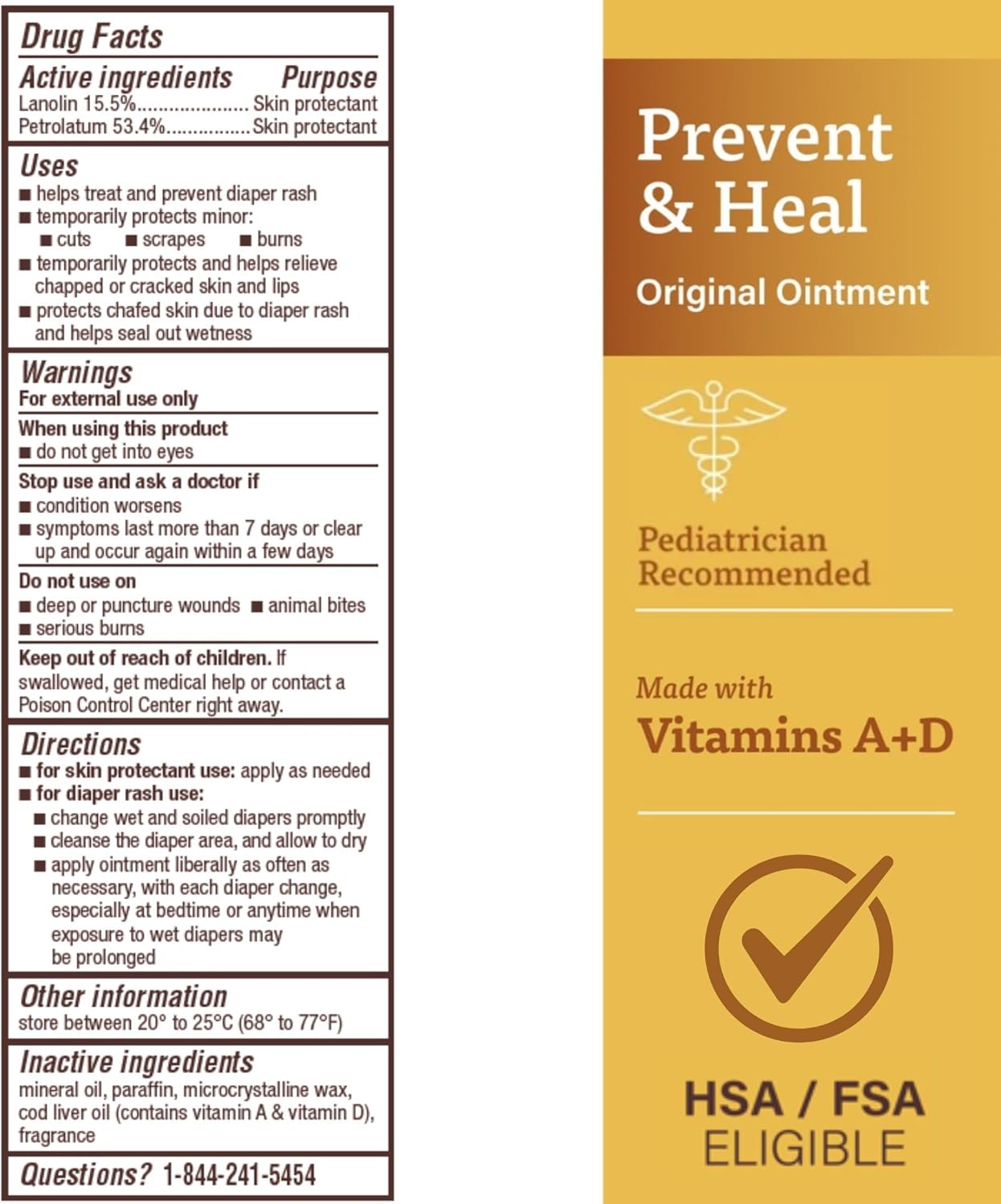 Secondary Images for A+D Original Diaper Rash Ointment Prevents & Treats Diaper Rash