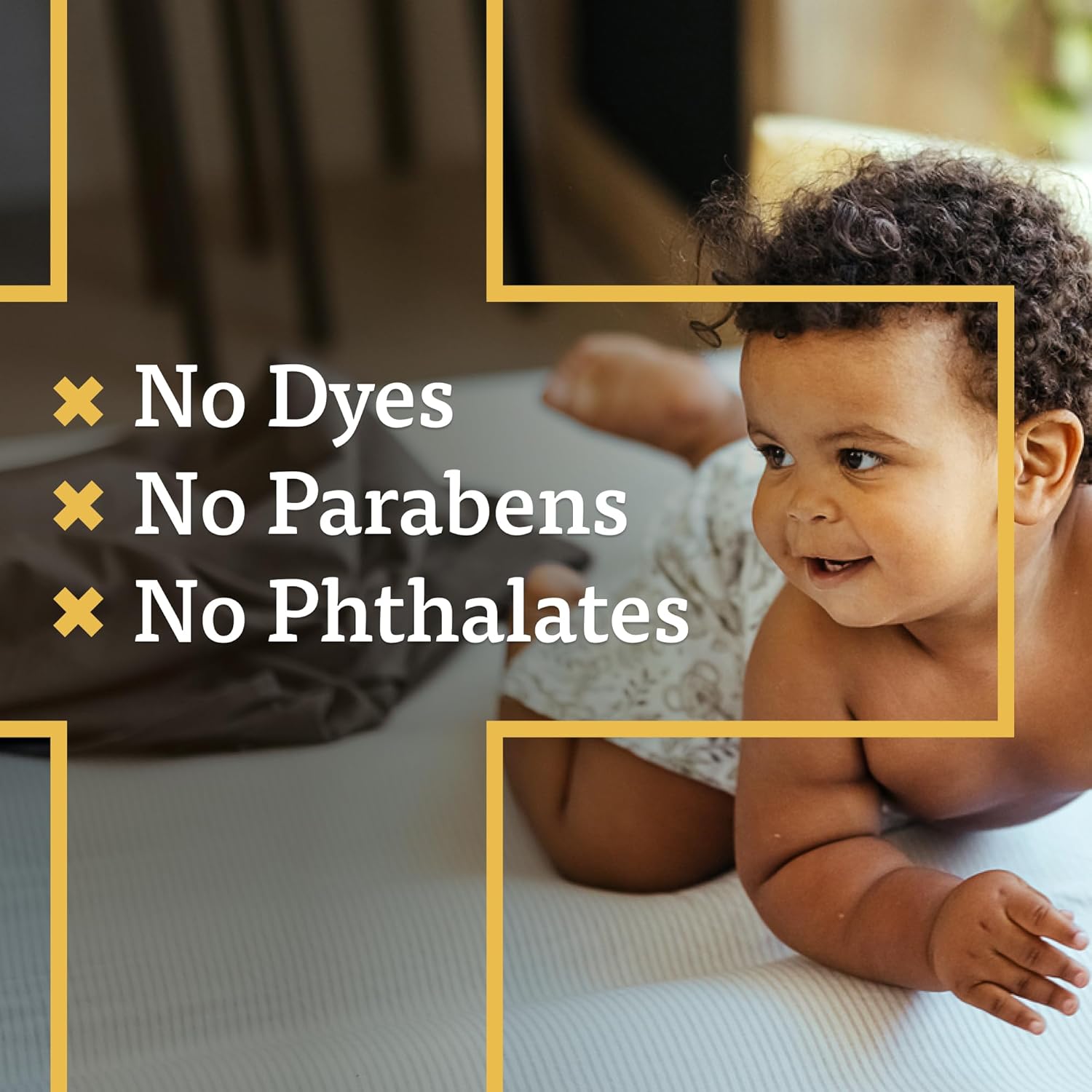 Reassures parents that the product is free from potentially harmful chemicals, making it safe for babies.