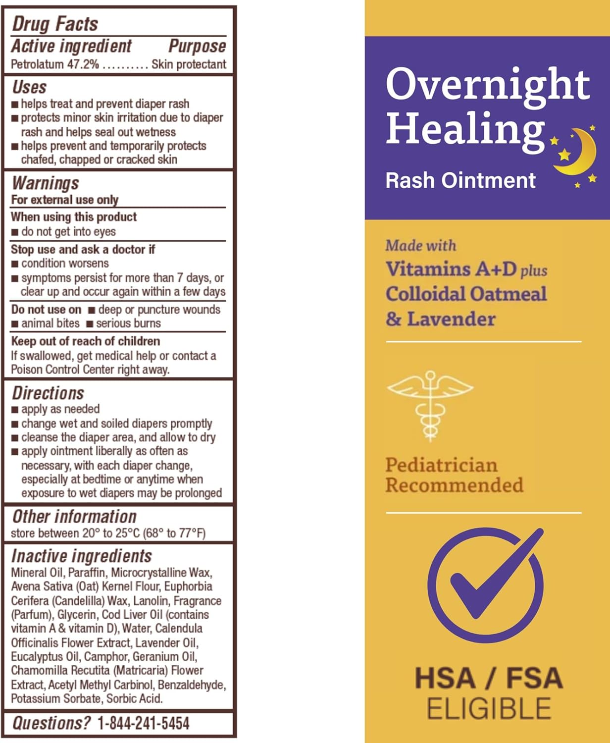 Secondary Images for A+D Overnight Healing Diaper Rash Ointment
