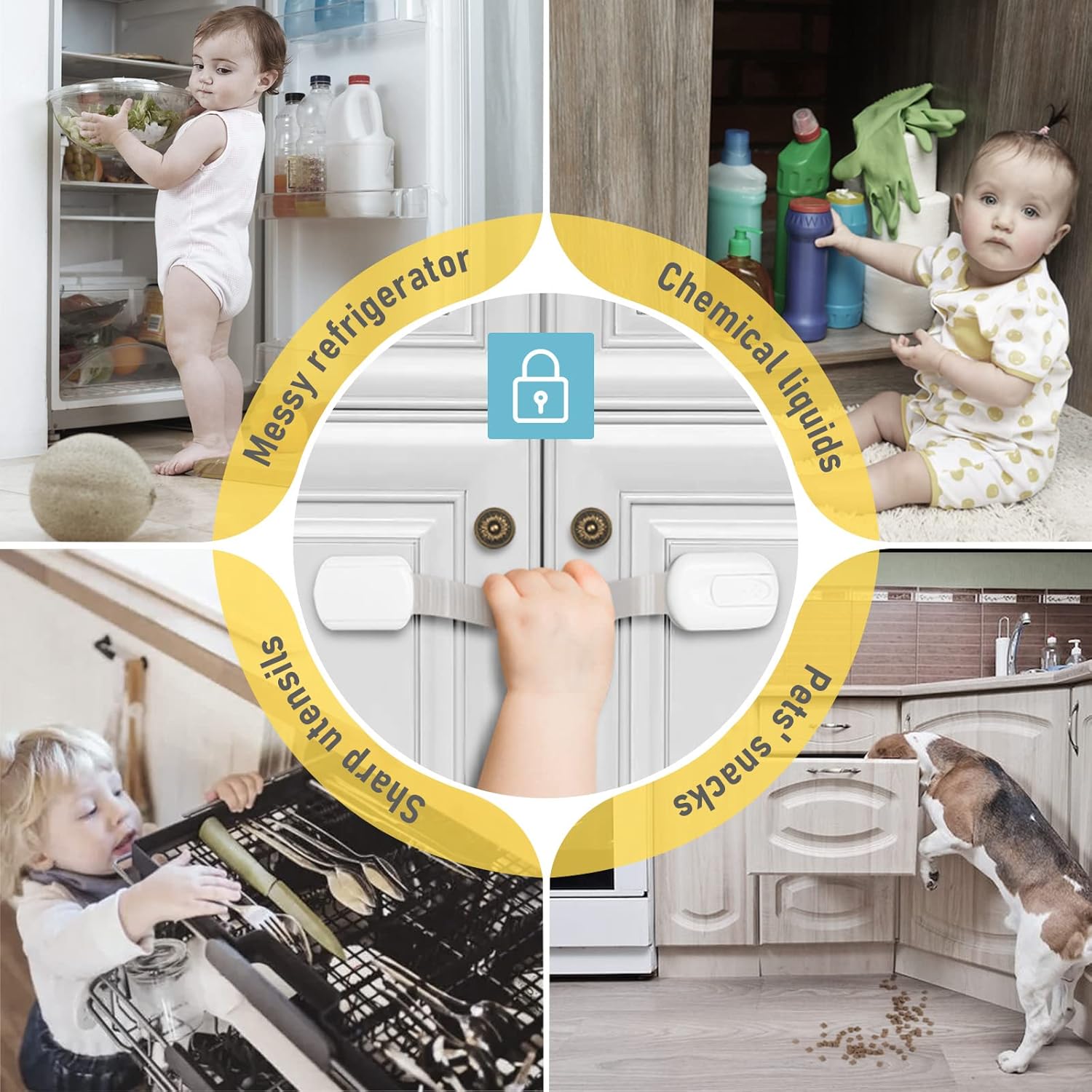 Secondary Images for 4our Kiddies Child Proof Cabinet Locks for Baby Proofing