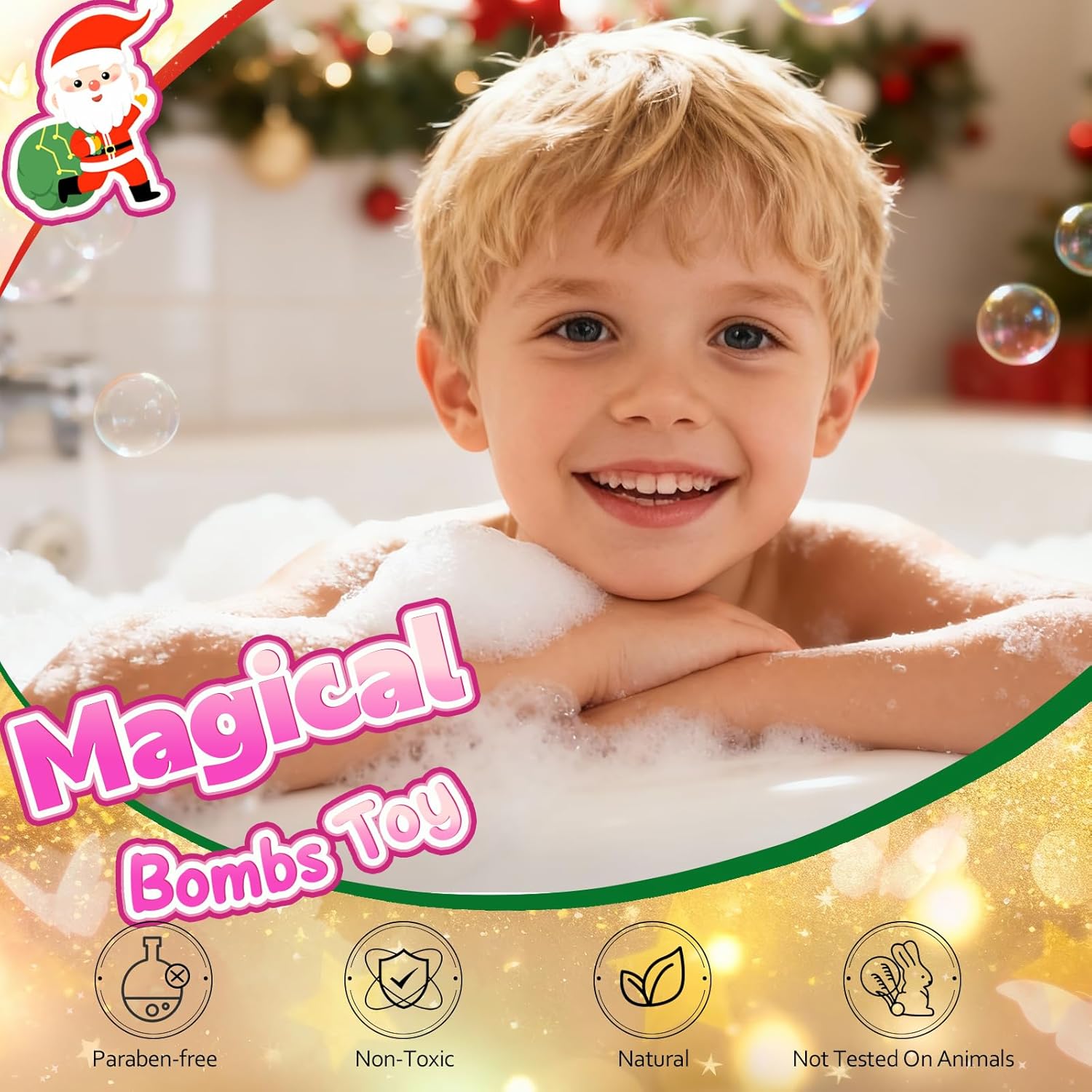 Secondary Images for MeCids Magic Potion Bubble Bath Bombs for Kids -Bath Color Tablets Bath Potions for…