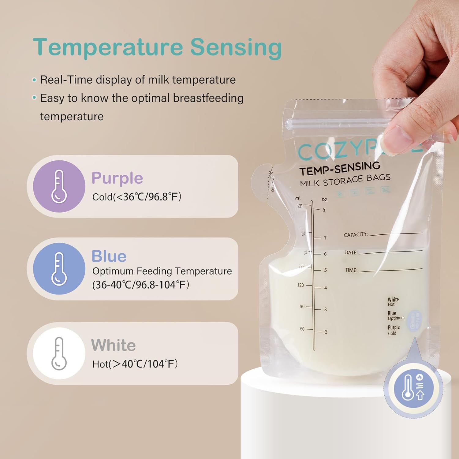 Secondary Images for 100 Pcs Breastmilk Storage Bags