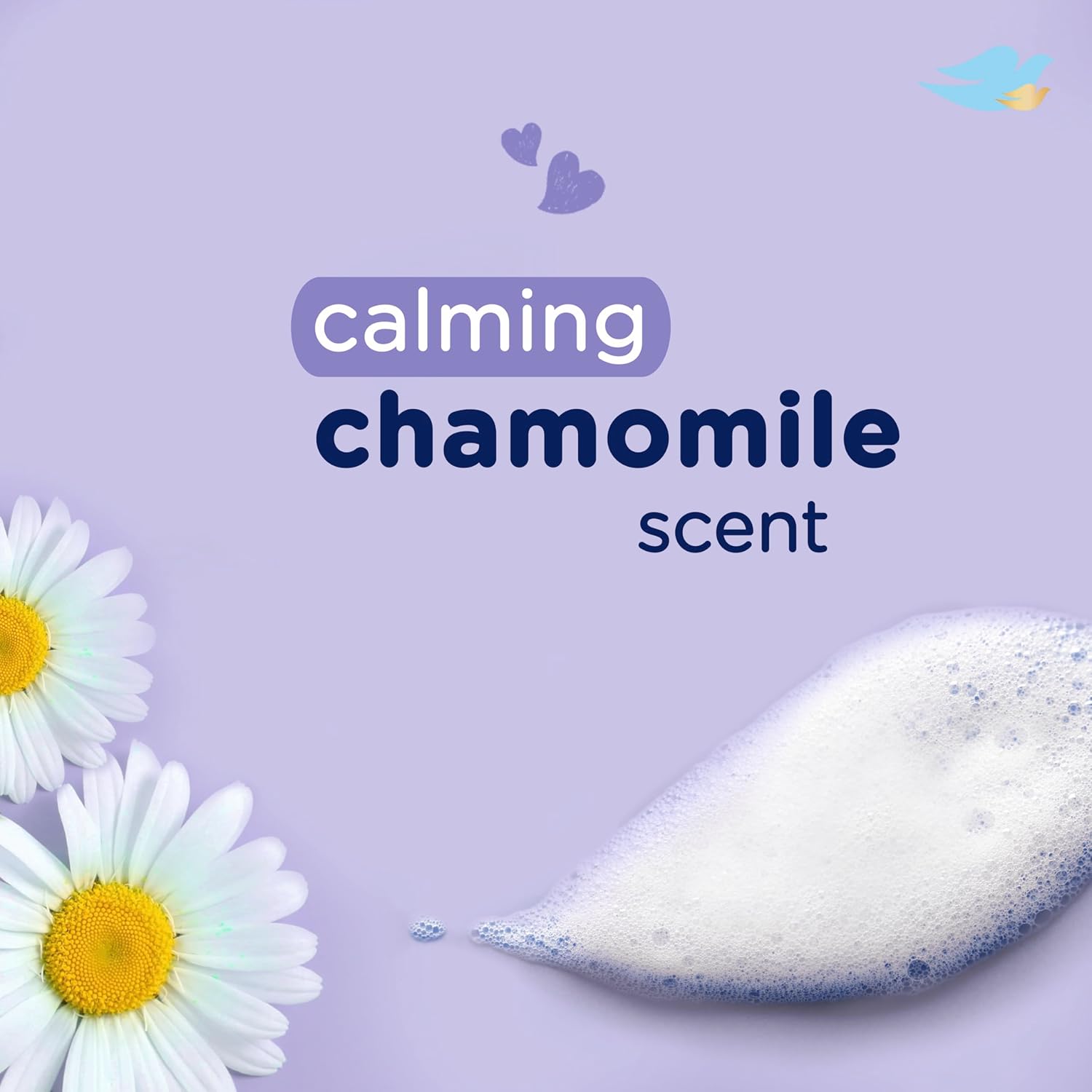 Highlights the product's calming chamomile scent to appeal to customers seeking a relaxing and soothing experience.