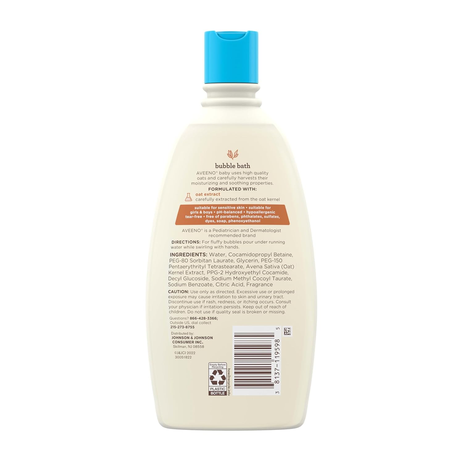 Reassures parents that the product is safe and gentle for babies with sensitive skin. Highlights the key ingredient (oat extract) and its moisturizing and soothing properties for baby's skin.