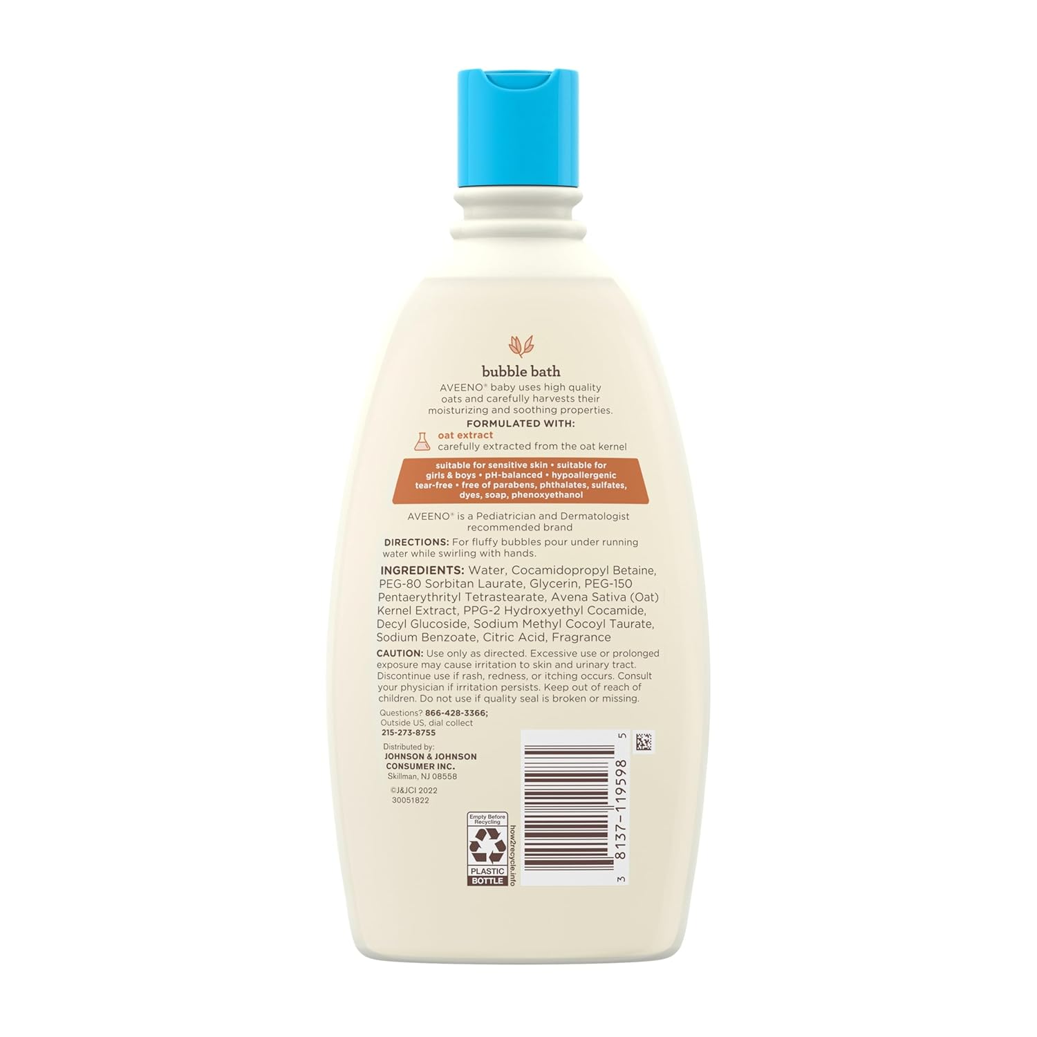 Reassures parents that the product is safe and gentle for babies with sensitive skin. Highlights the use of oat extract for its moisturizing and soothing properties.