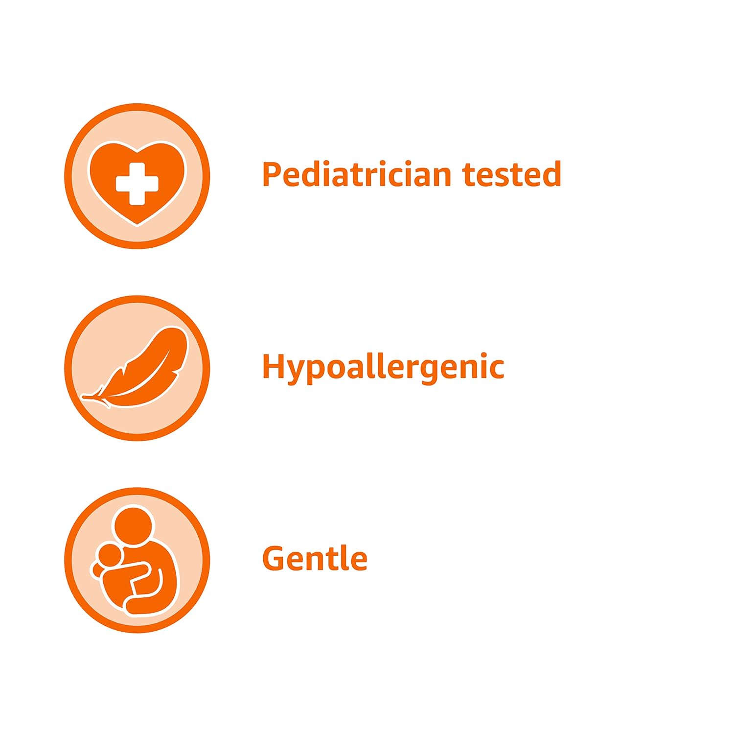 Highlights multiple safety and quality features to reassure parents about the product's suitability for children.