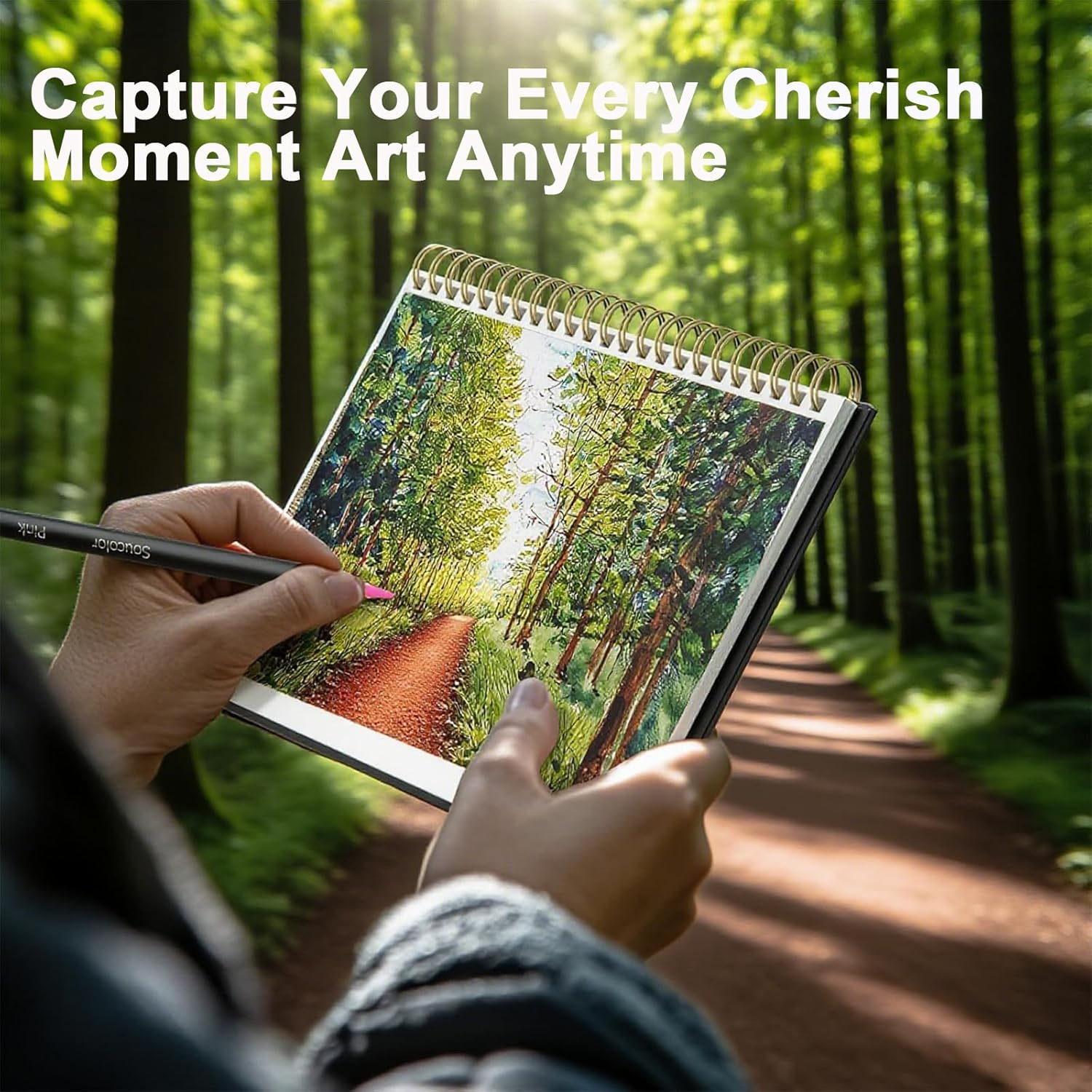 Demonstrates how the product can be used to capture nature scenes while outdoors, appealing to artists and nature enthusiasts.