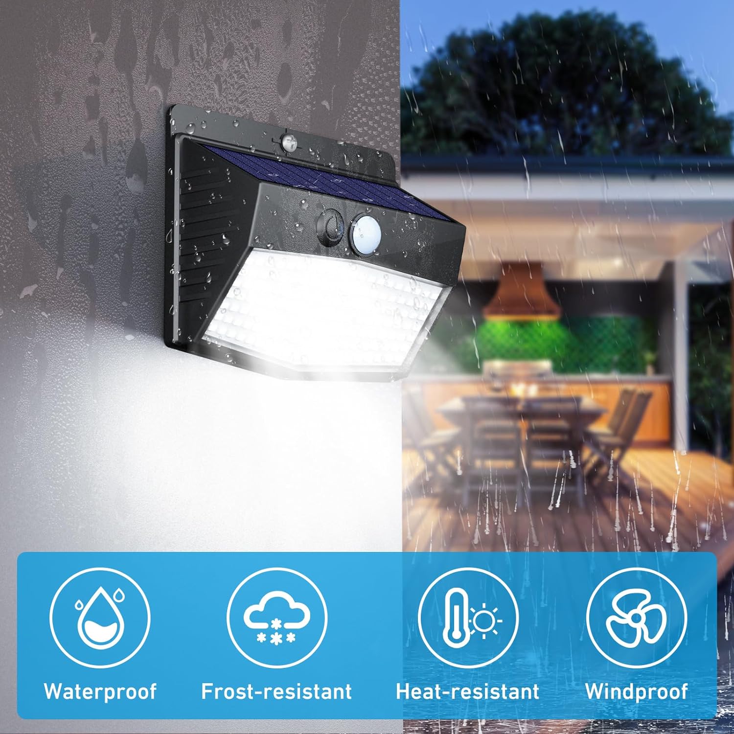 Secondary Images for [6 Packs] Solar Lights Outdoor Motion Sensor Solar Security Lights Waterproof with 3…