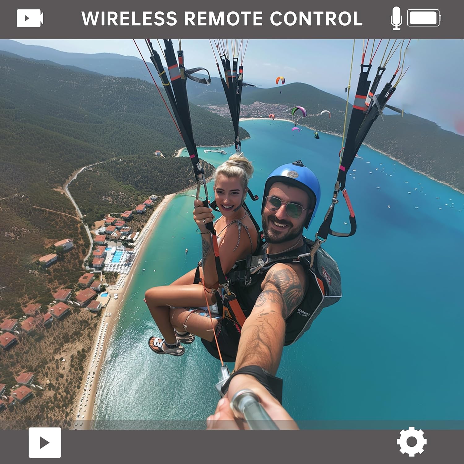 Secondary Images for ODDV 4K60FPS 30MP Action Camera with Front LCD and Touch Rear Screens